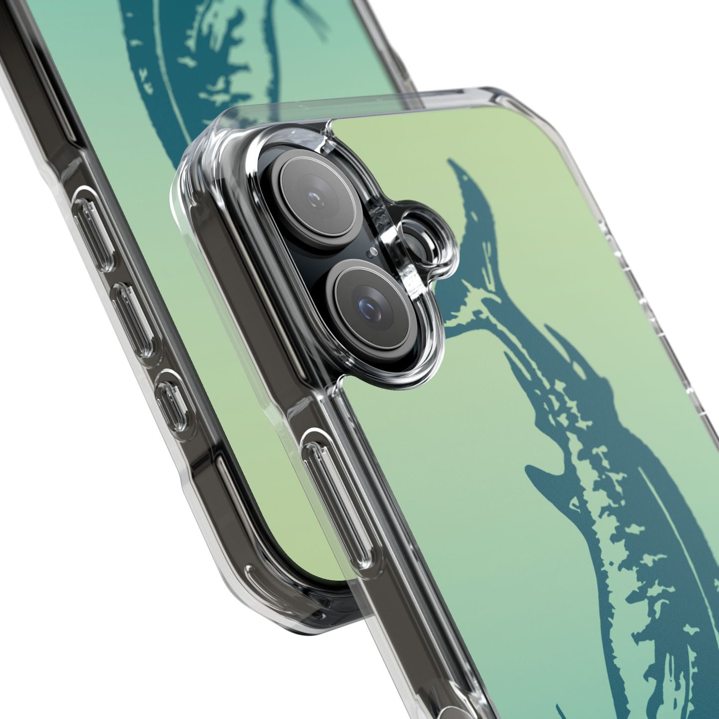 Teal Marlin Ombré Magnetic Clear Impact Cases