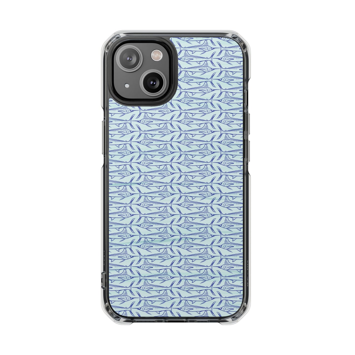 Marlin Sketch blue Magnetic Clear Impact Cases