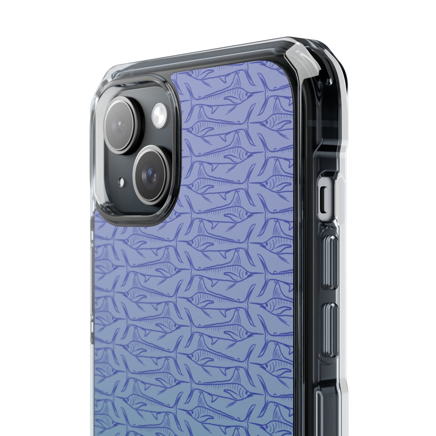 Marlin sketch ombré Magnetic Clear Impact Cases