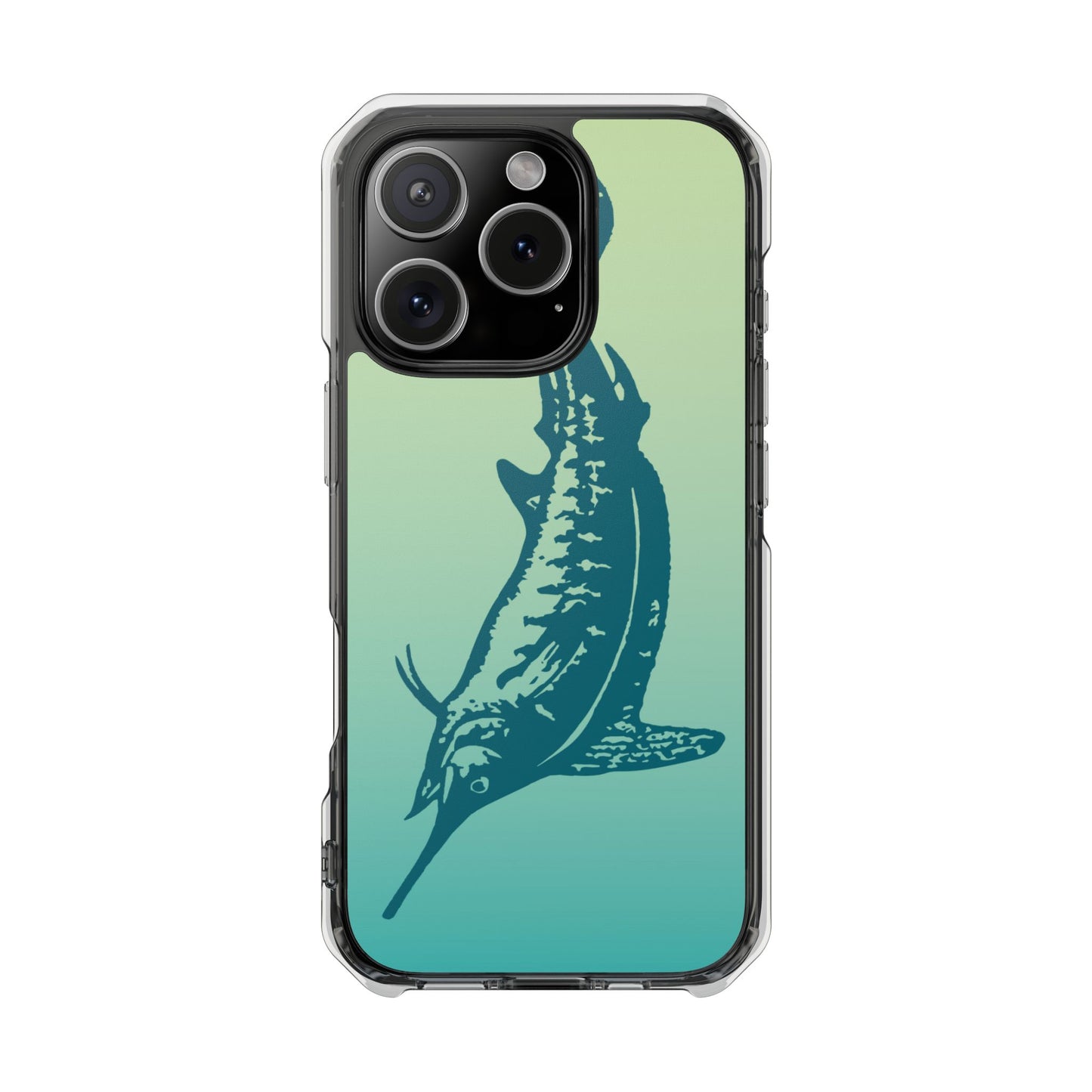 Teal Marlin Ombré Magnetic Clear Impact Cases