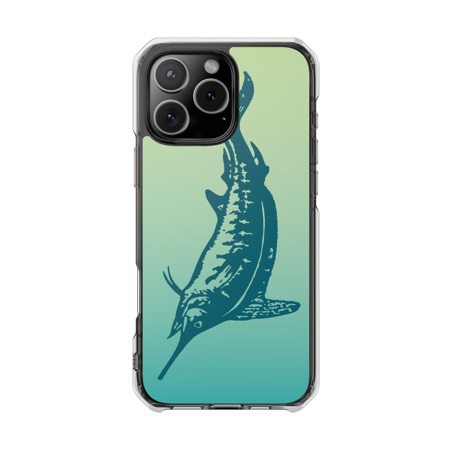 Teal Marlin Ombré Magnetic Clear Impact Cases