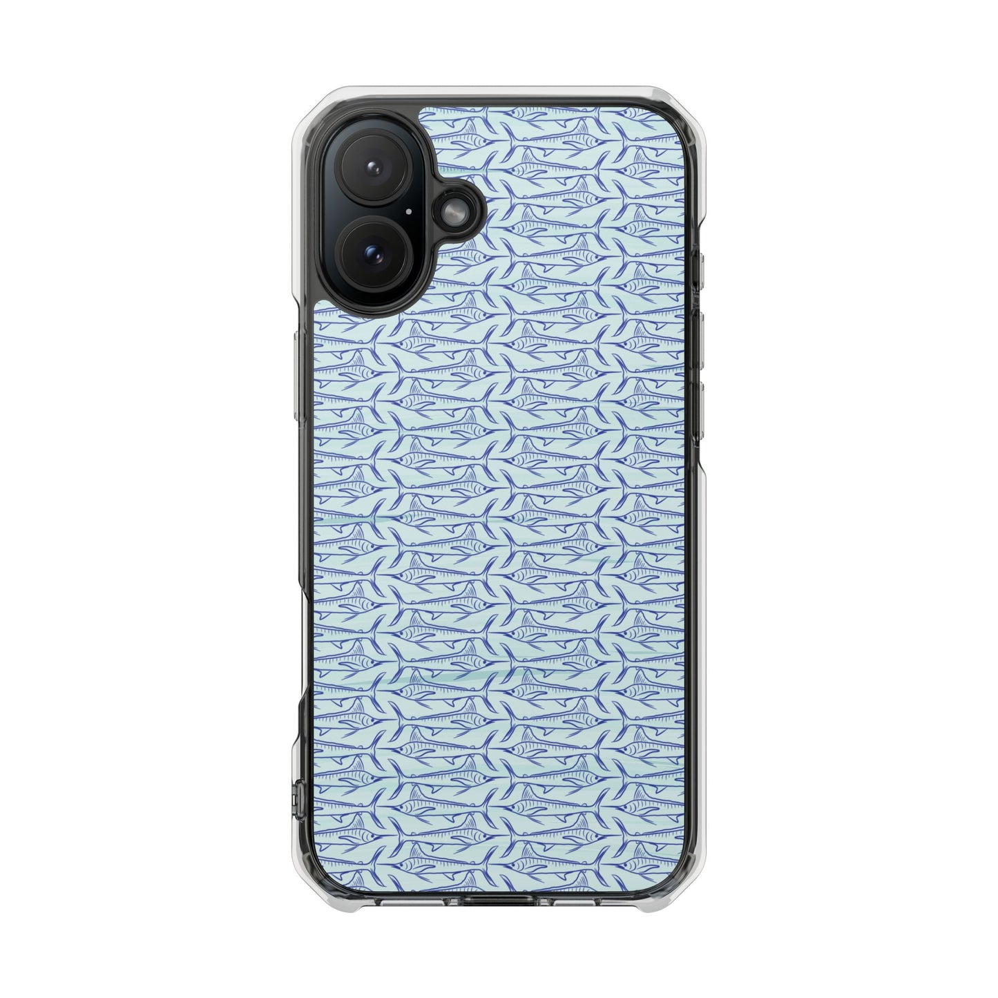 Marlin Sketch blue Magnetic Clear Impact Cases