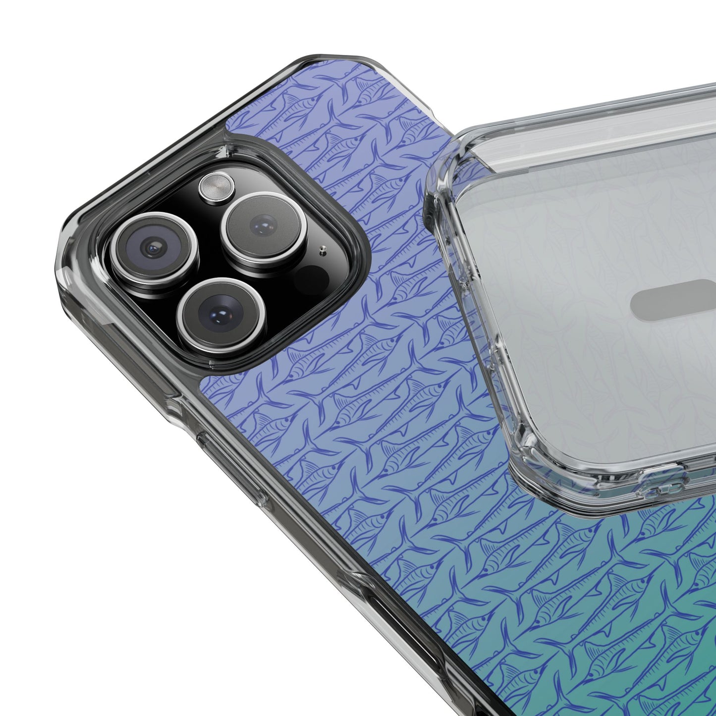 Marlin sketch ombré Magnetic Clear Impact Cases