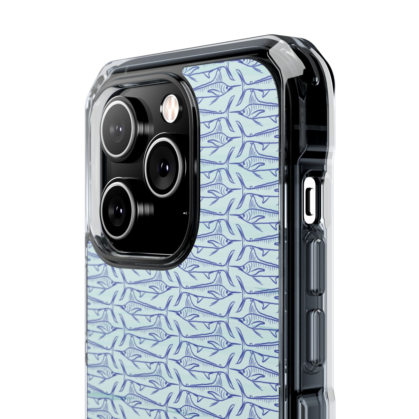 Marlin Sketch blue Magnetic Clear Impact Cases