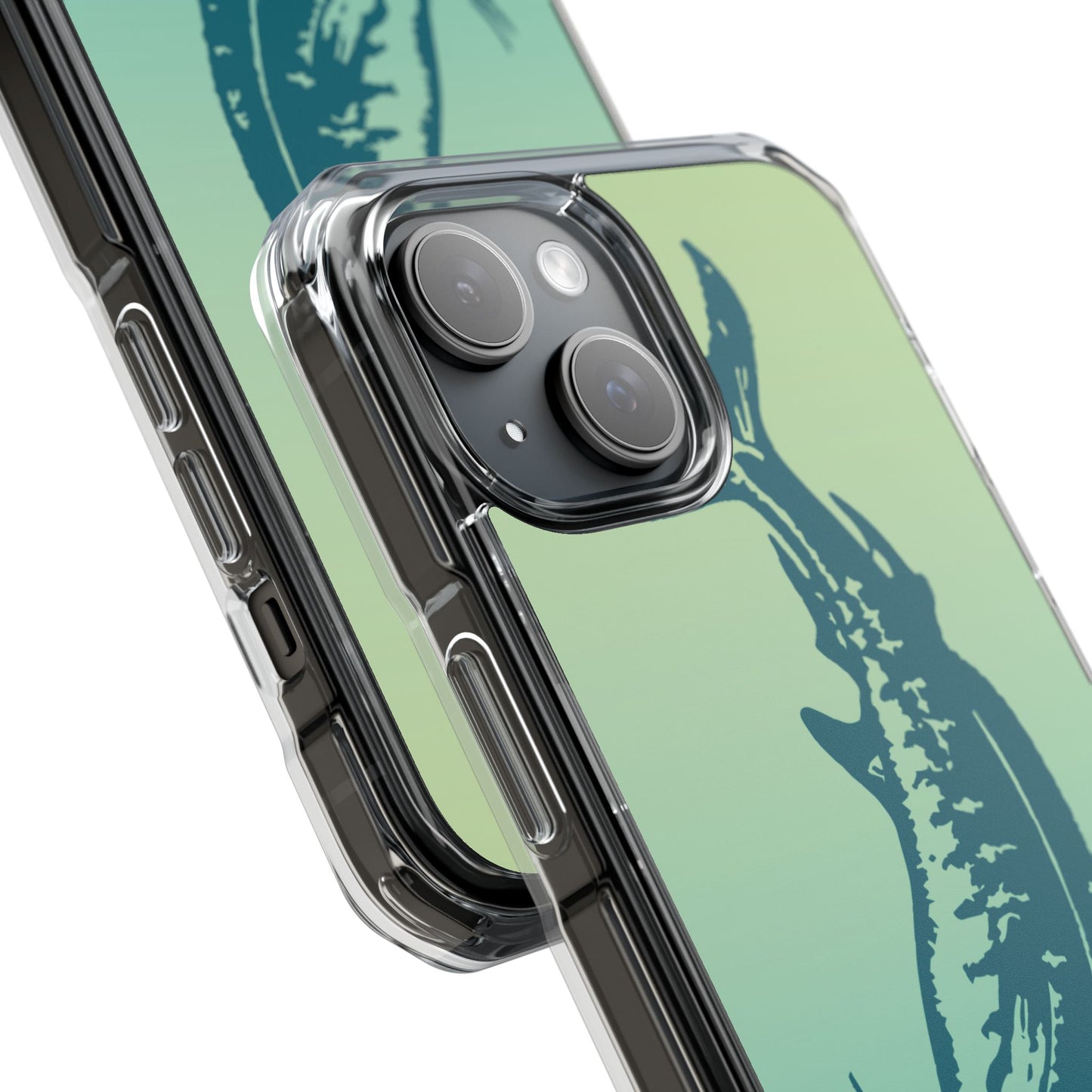Teal Marlin Ombré Magnetic Clear Impact Cases