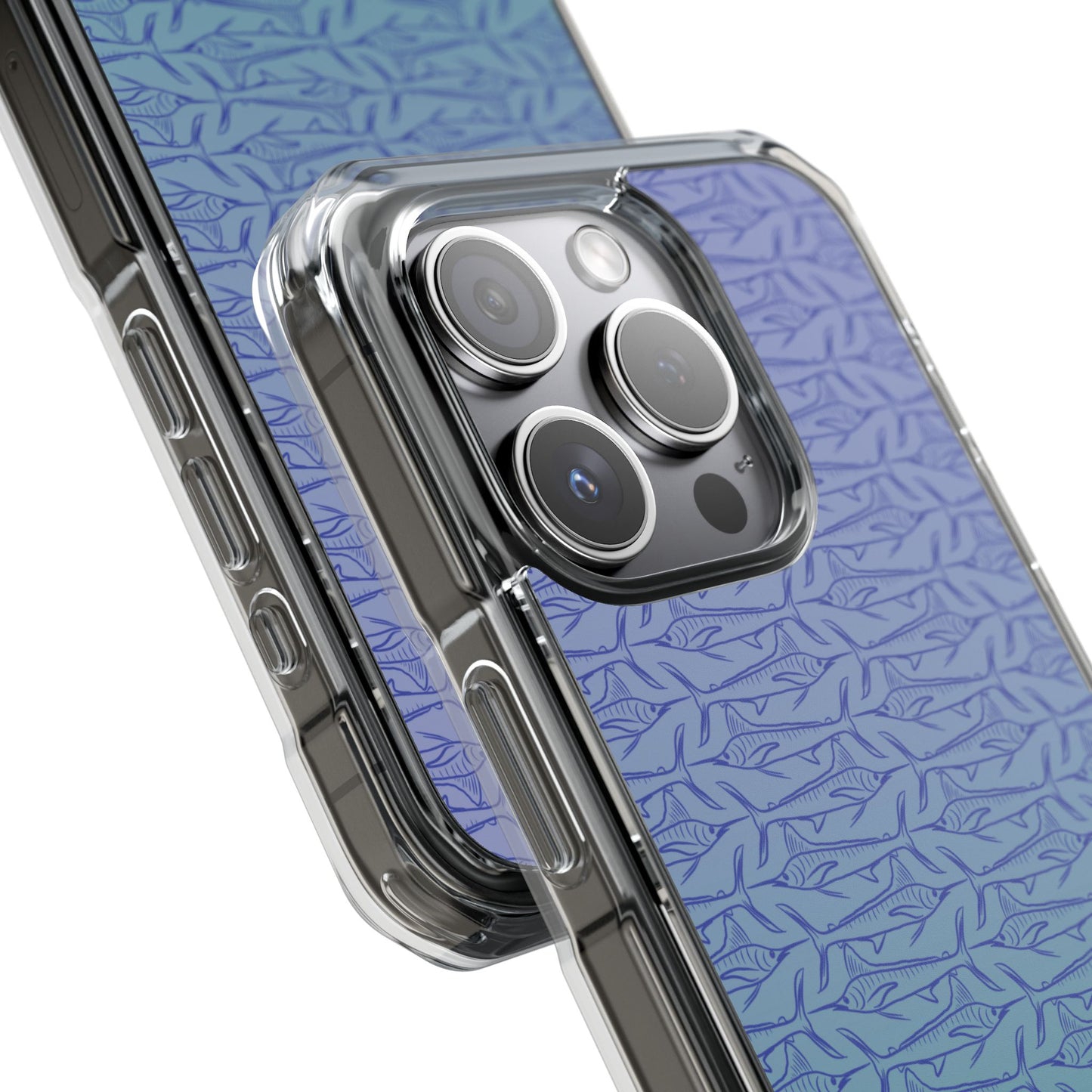 Marlin sketch ombré Magnetic Clear Impact Cases