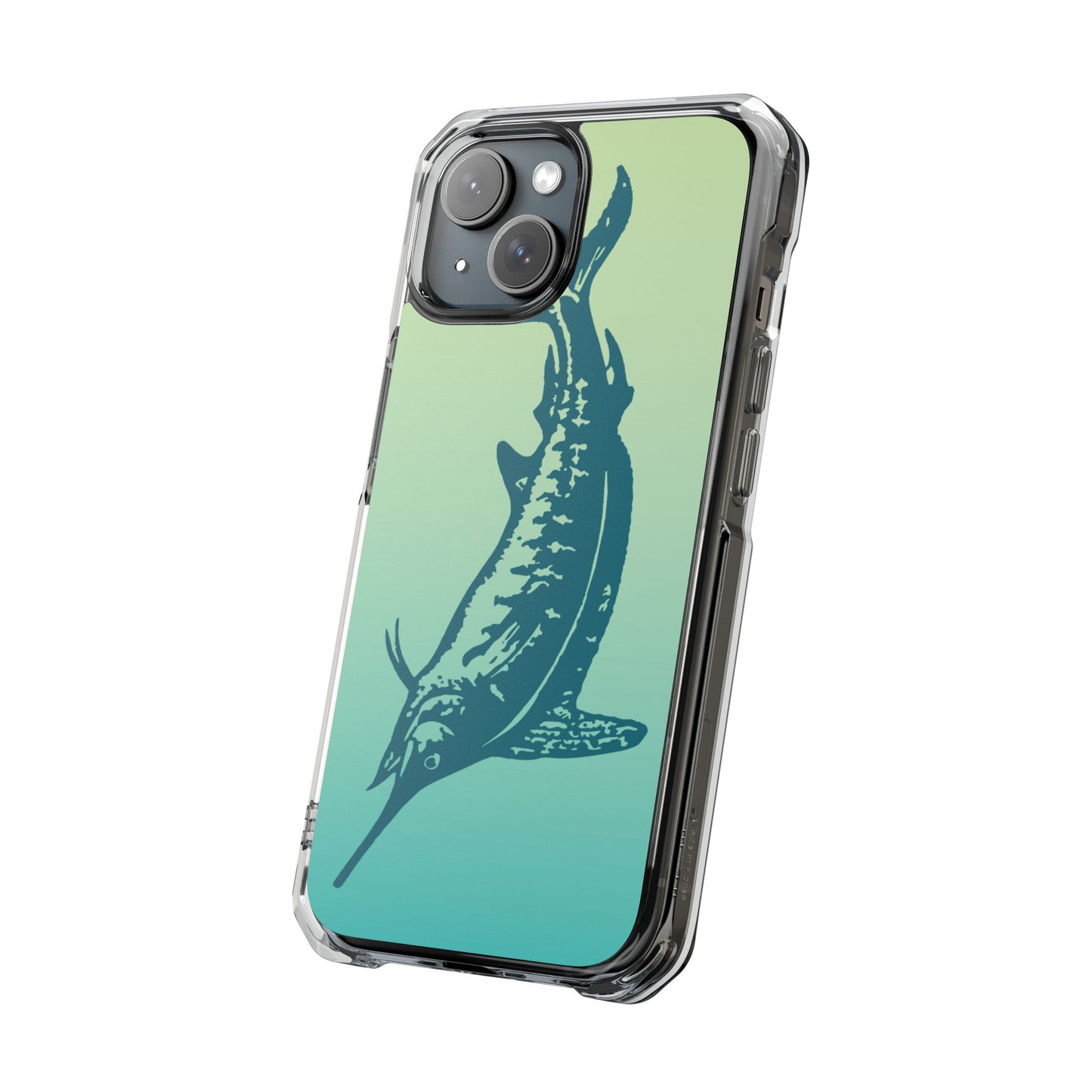 Teal Marlin Ombré Magnetic Clear Impact Cases