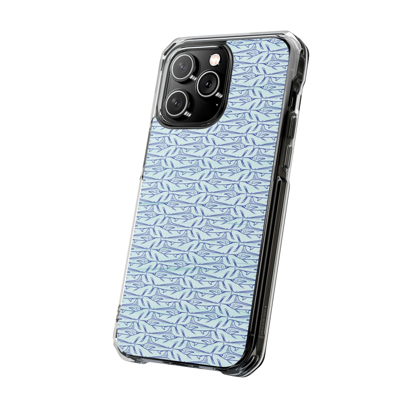 Marlin Sketch blue Magnetic Clear Impact Cases