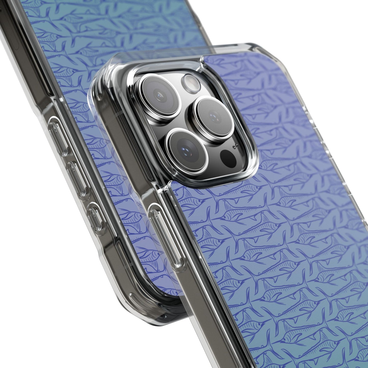 Marlin sketch ombré Magnetic Clear Impact Cases