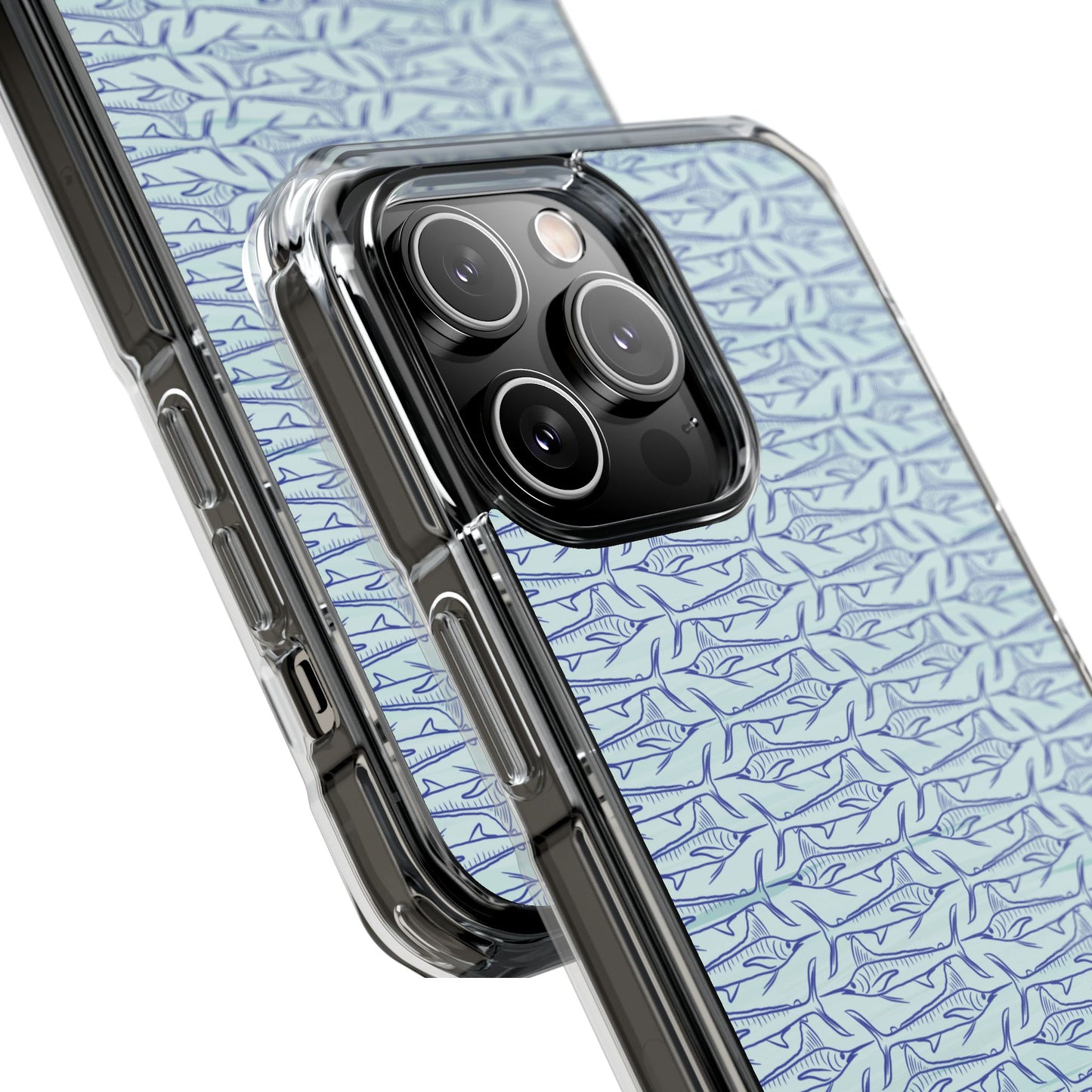 Marlin Sketch blue Magnetic Clear Impact Cases