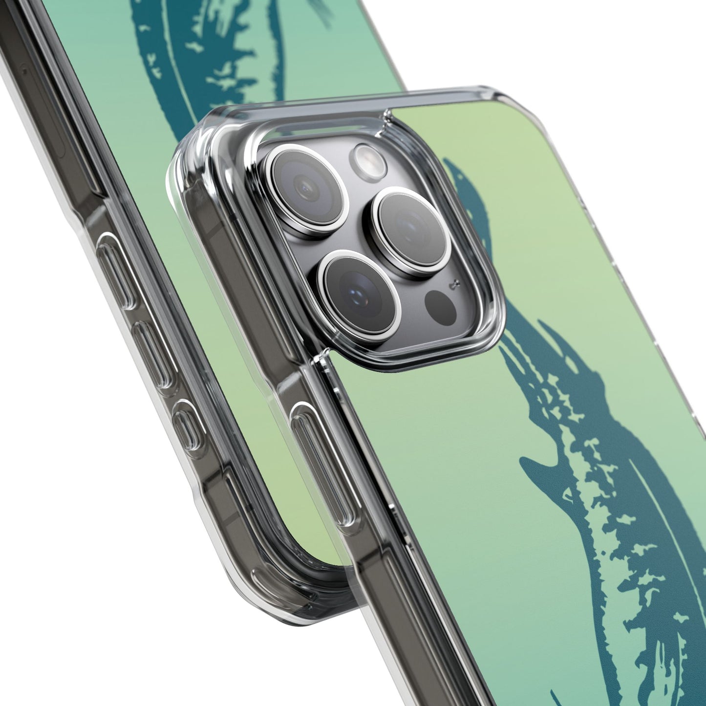 Teal Marlin Ombré Magnetic Clear Impact Cases