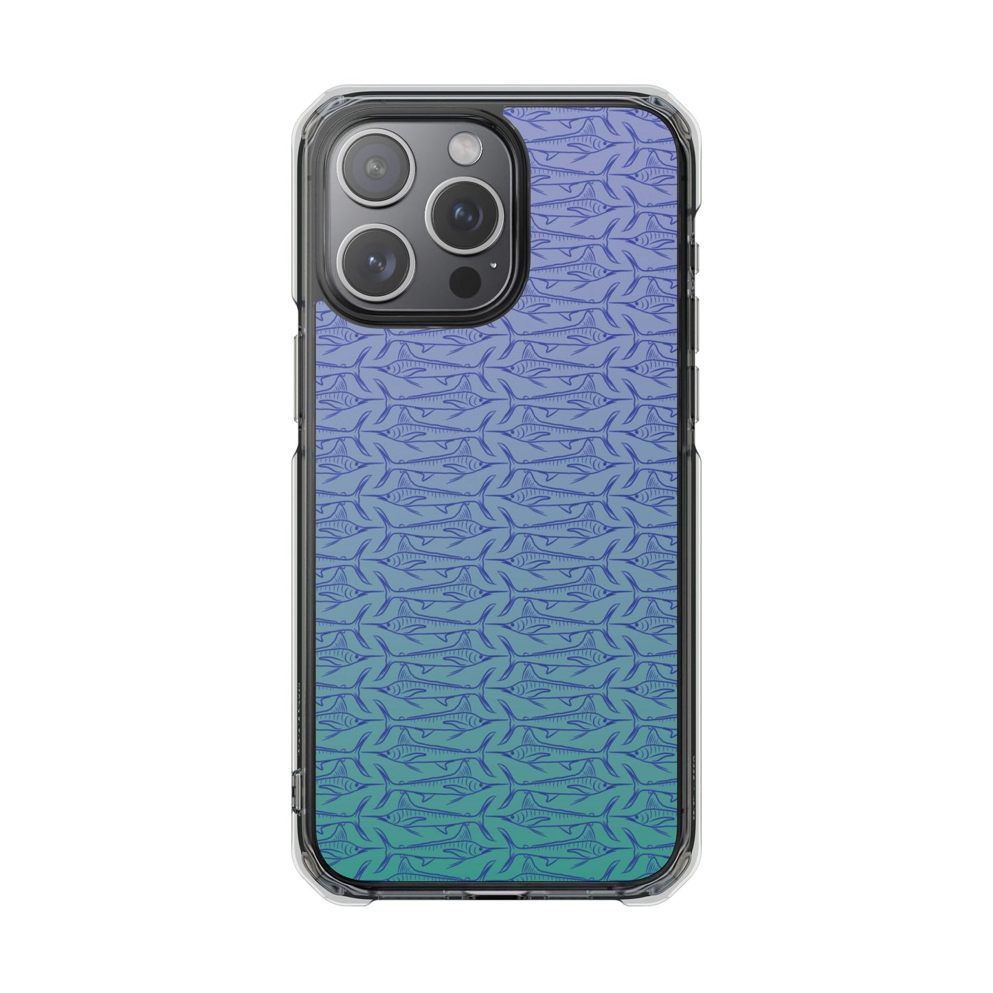 Marlin sketch ombré Magnetic Clear Impact Cases