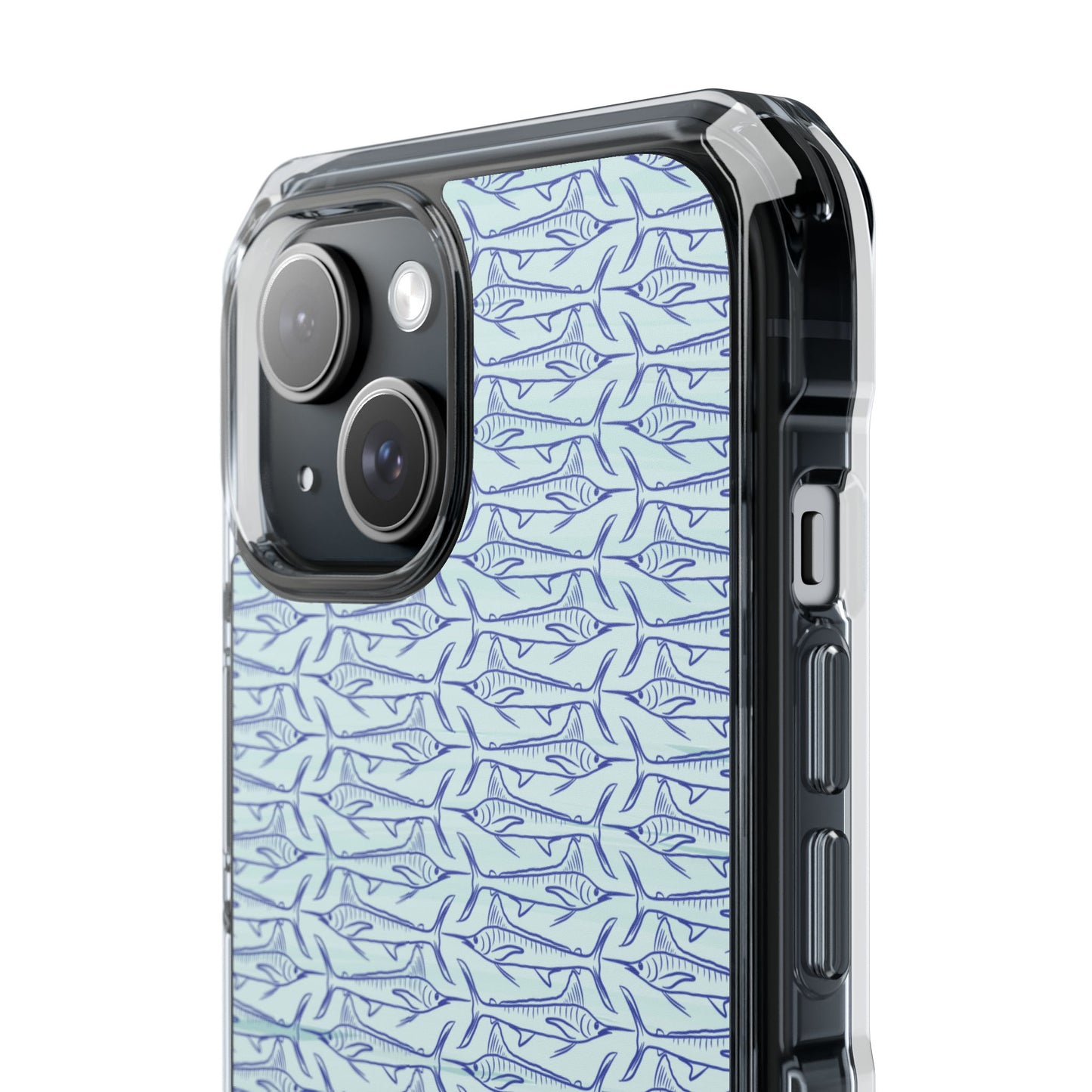 Marlin Sketch blue Magnetic Clear Impact Cases