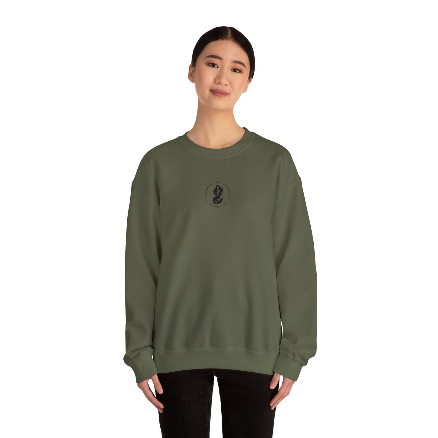Crewneck Sweatshirt- Design varies by color: Did you Die on black, White marlin on royal, Flat bottom on OD green, Aloha Shallow grave on navy