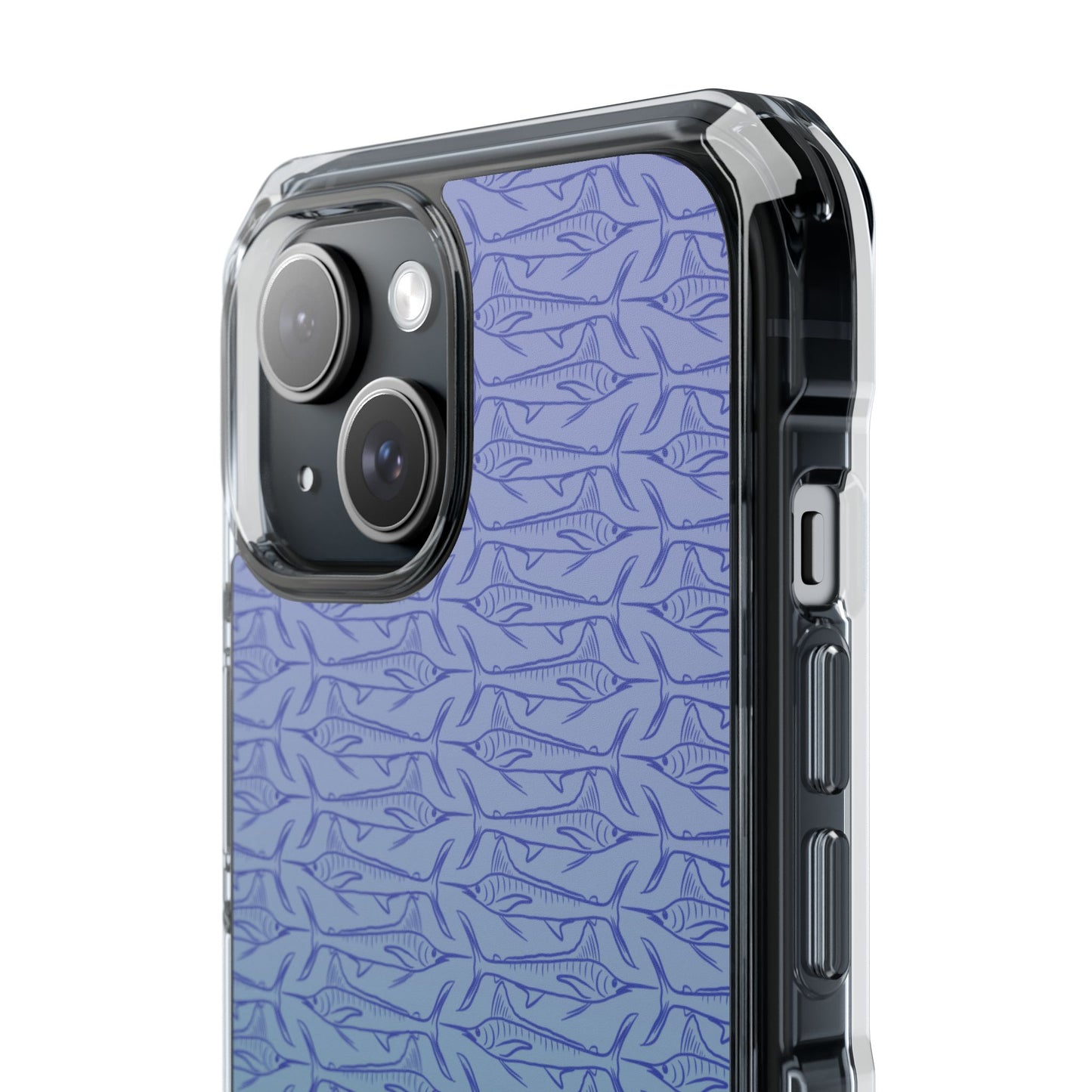 Marlin sketch ombré Magnetic Clear Impact Cases