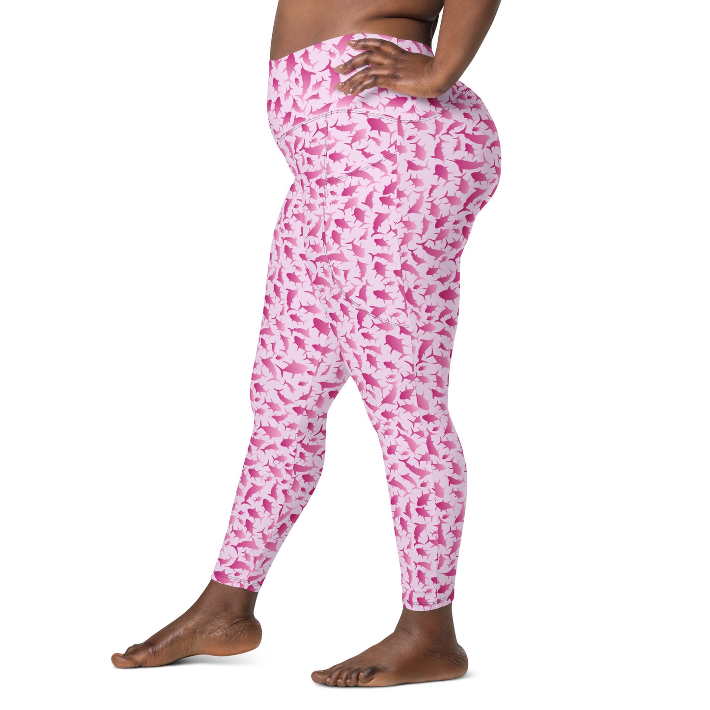 Marlin Tuna Scatter so much pink Leggings with pockets