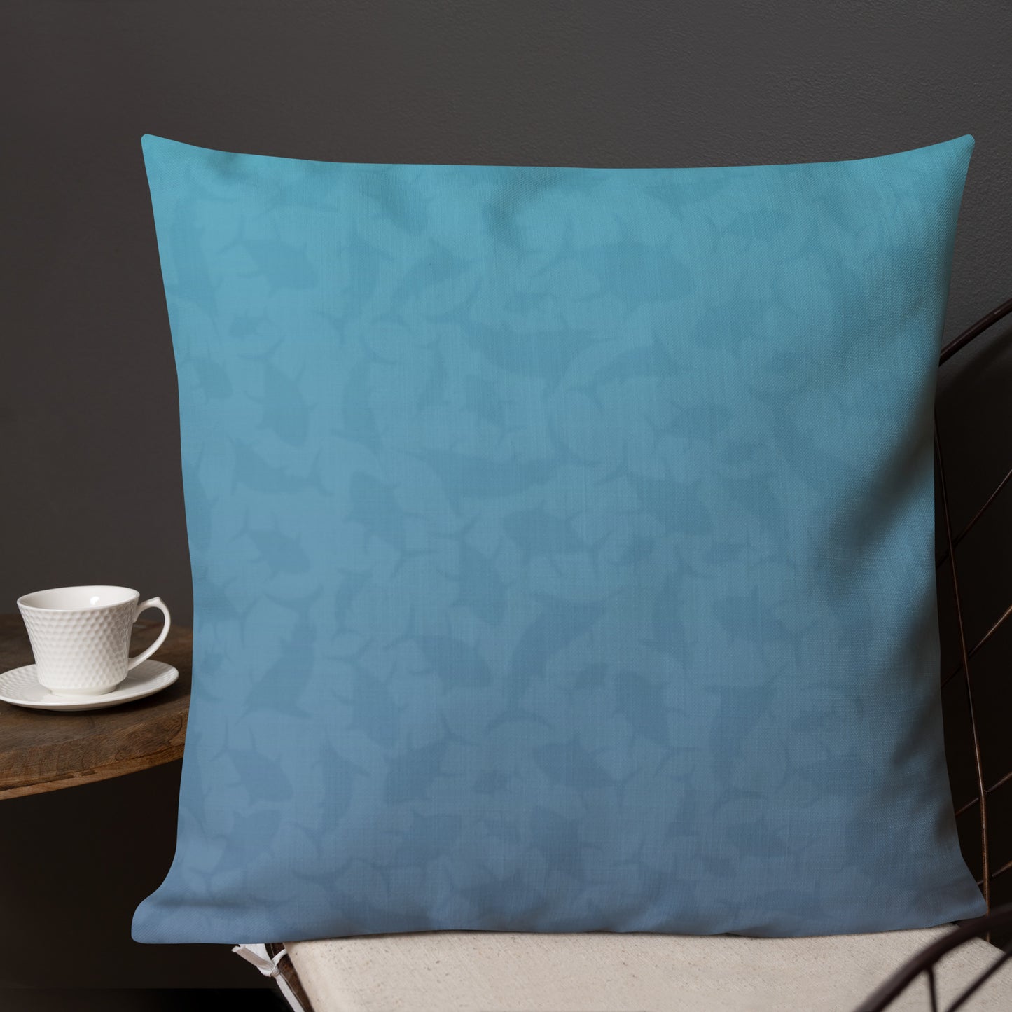 Marlin Tuna Scatter Blue Purple Ombré Premium Pillow
