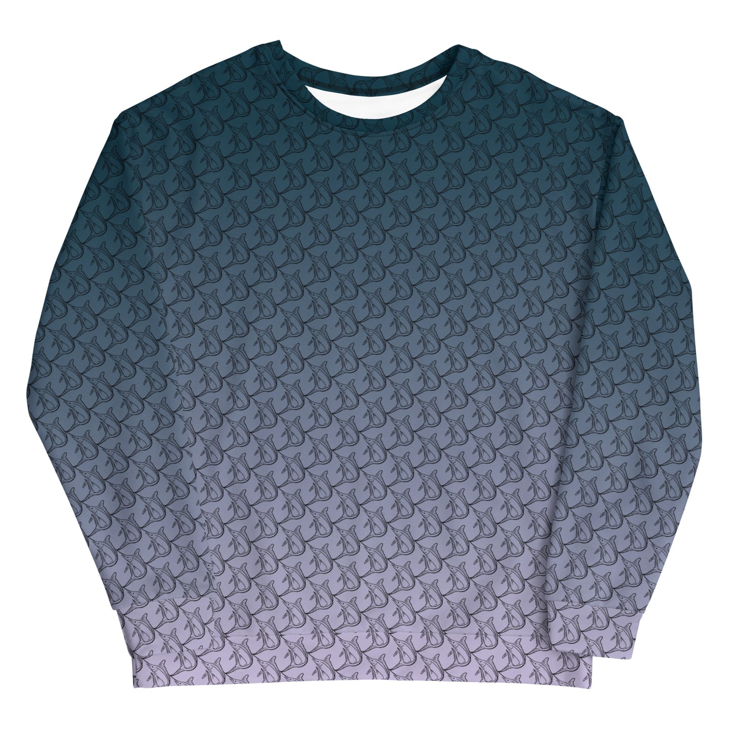 Basic White Fish Ombré Unisex Sweatshirt