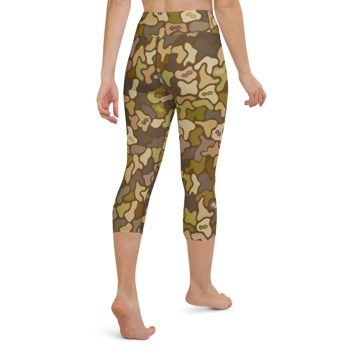 Siren Duck camo dark brown Yoga Capri Leggings