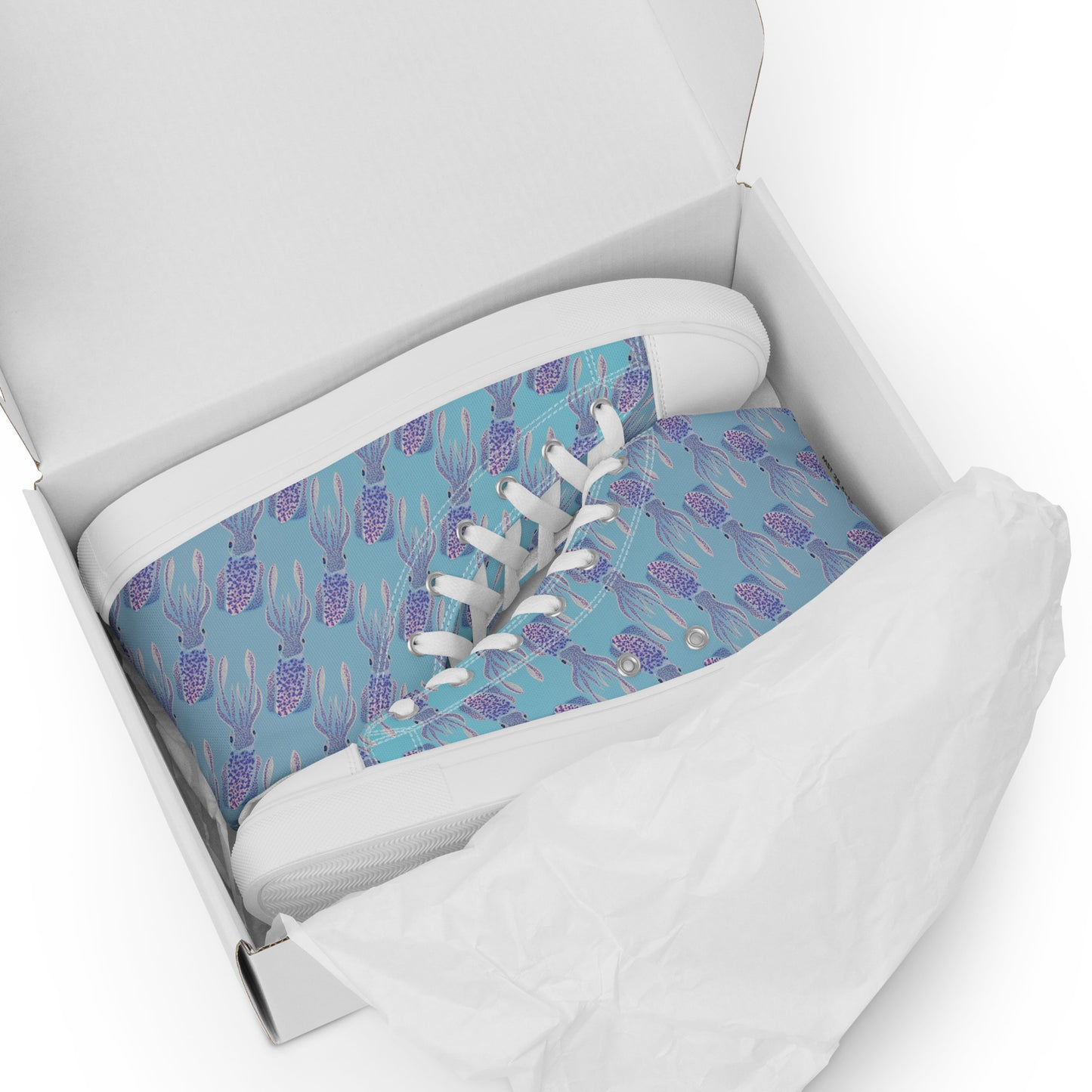 Itty Bitty Squiddy Women’s high top canvas shoes