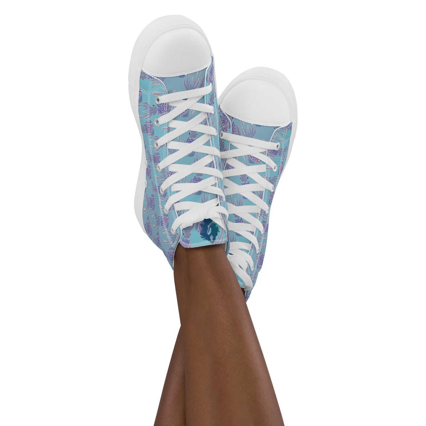 Itty Bitty Squiddy Women’s high top canvas shoes