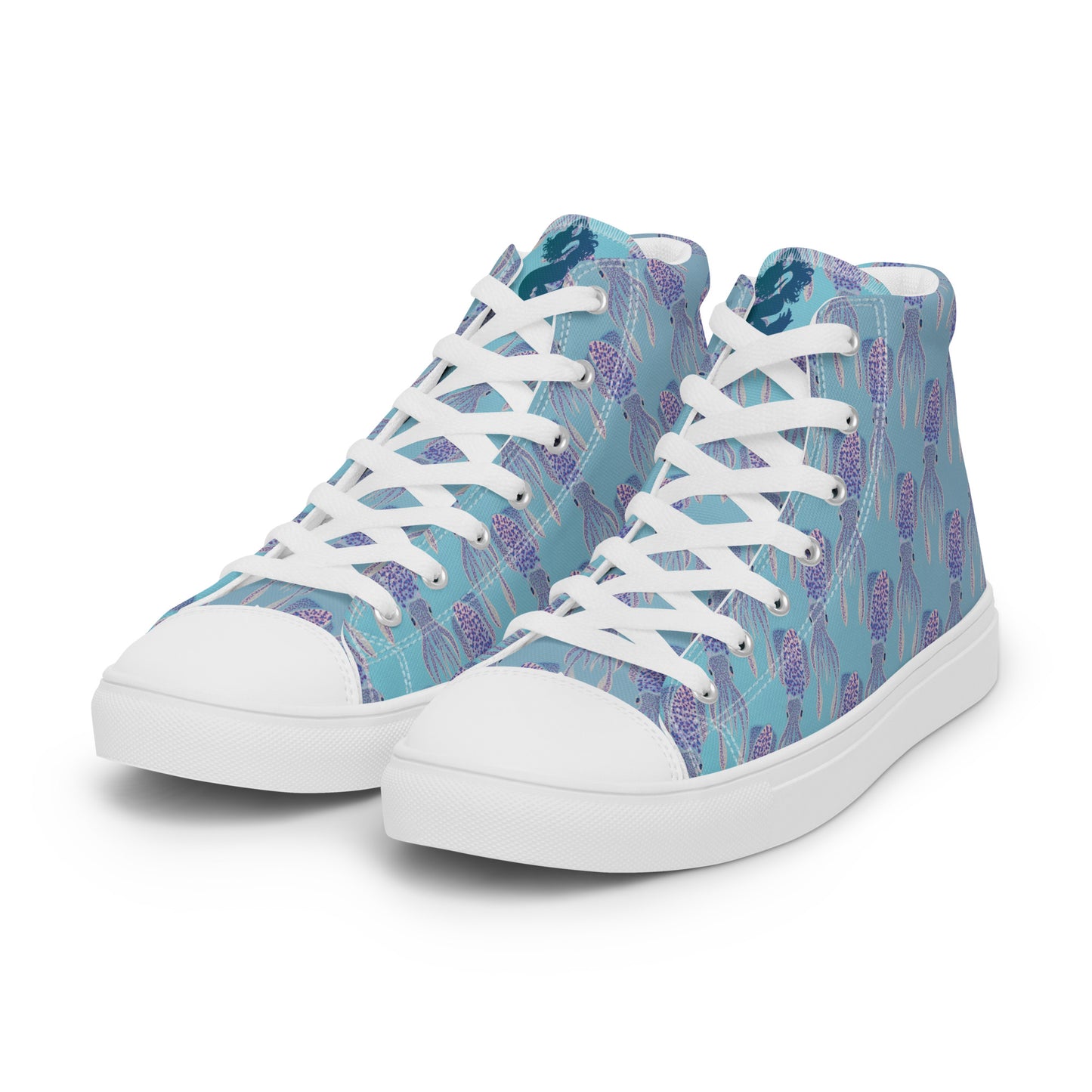 Itty Bitty Squiddy Women’s high top canvas shoes