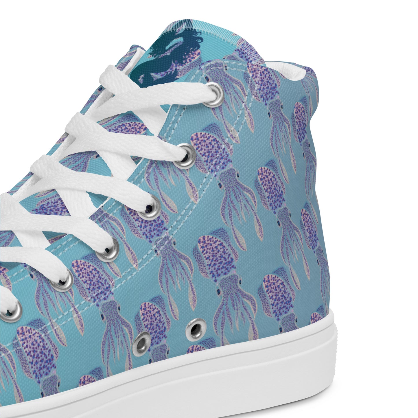 Itty Bitty Squiddy Women’s high top canvas shoes