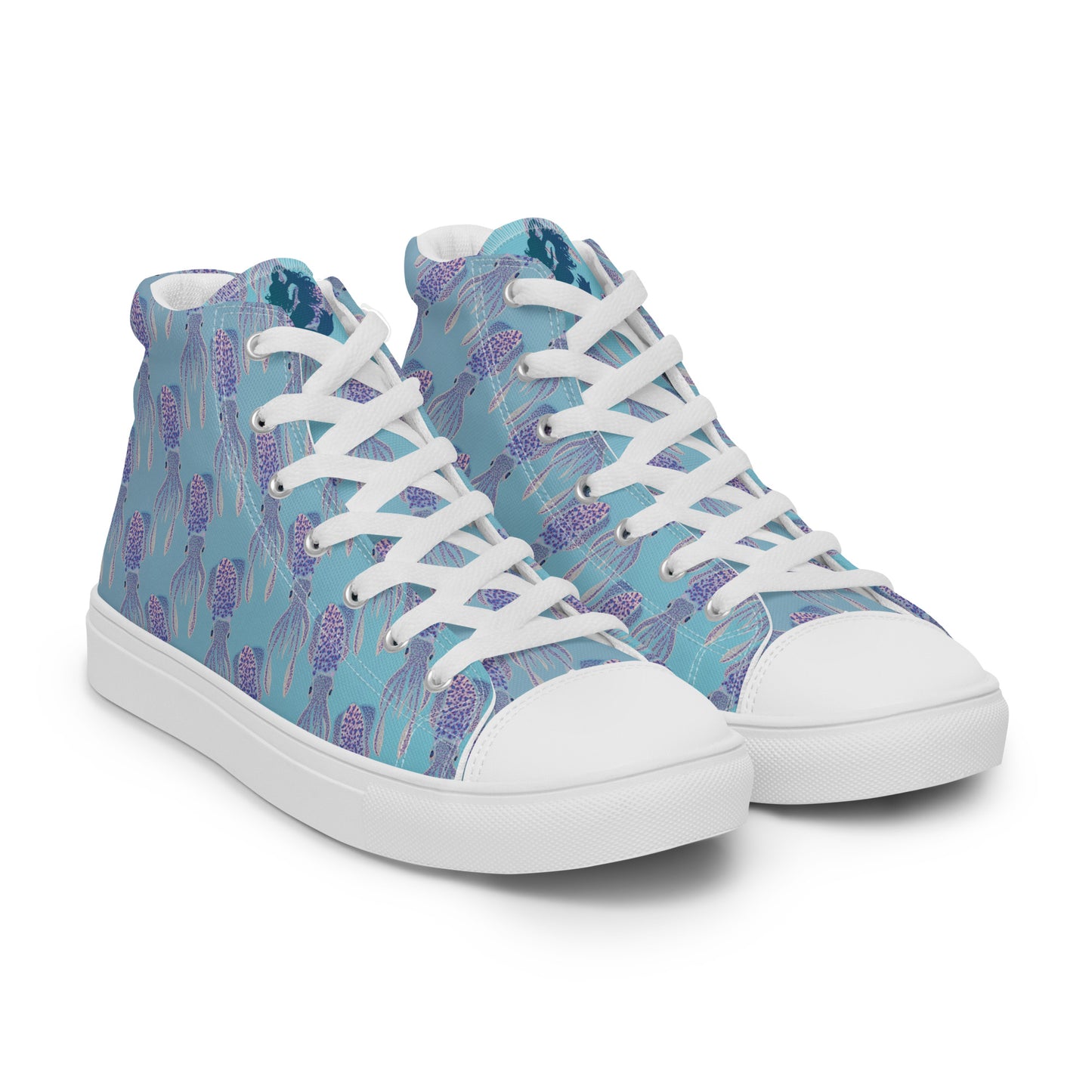 Itty Bitty Squiddy Women’s high top canvas shoes