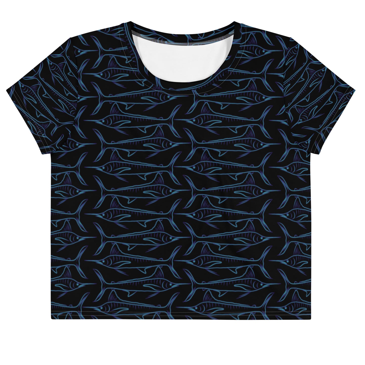 Manic Marlin All-Over Print Crop Tee