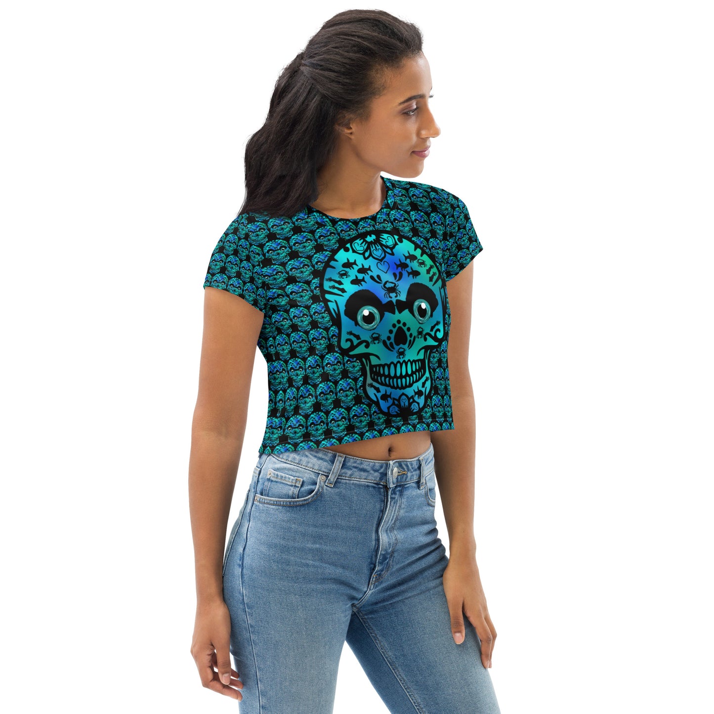 Shallow Grave All-Over Print Crop Tee