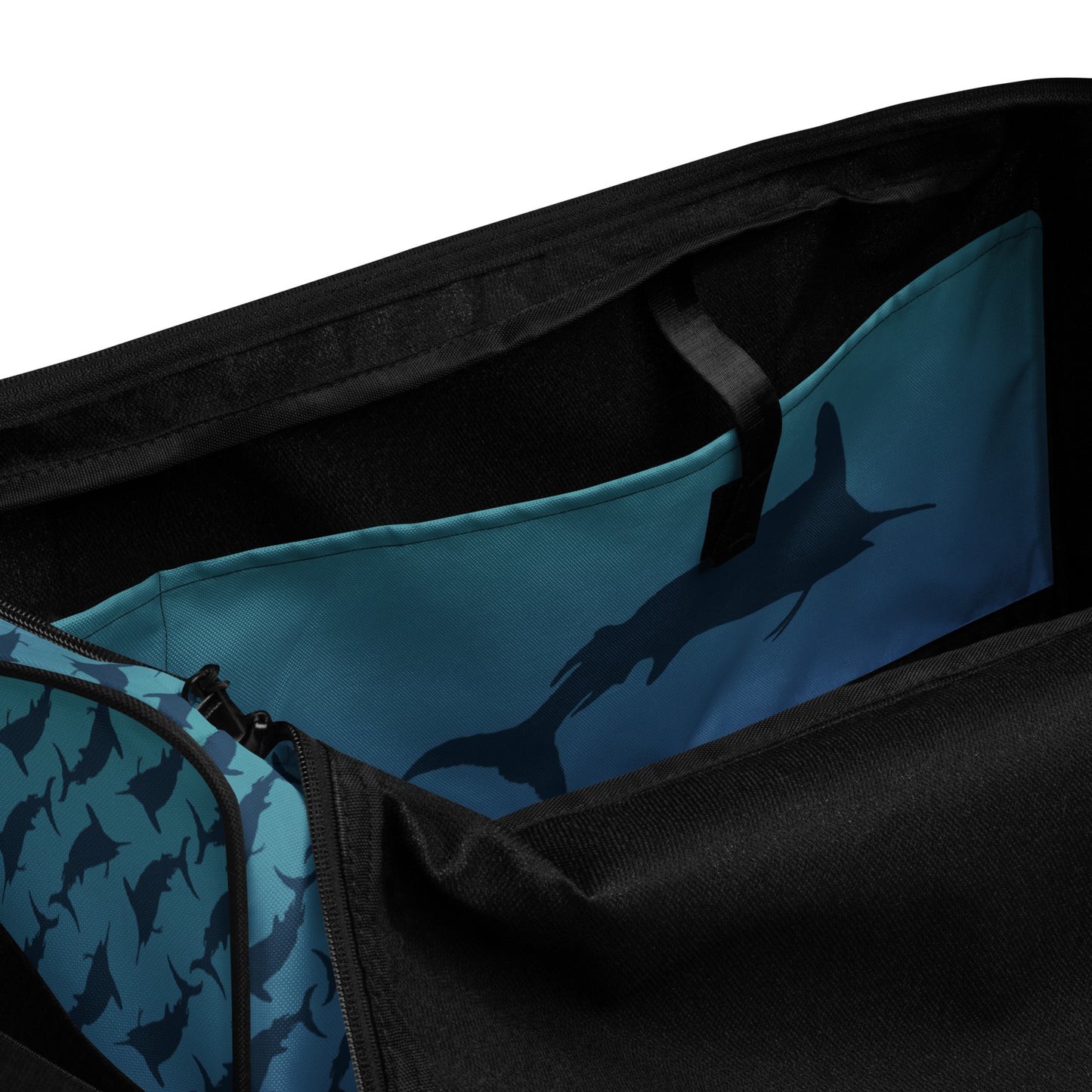 Blue Green Ombré Navy Marlin Duffle bag