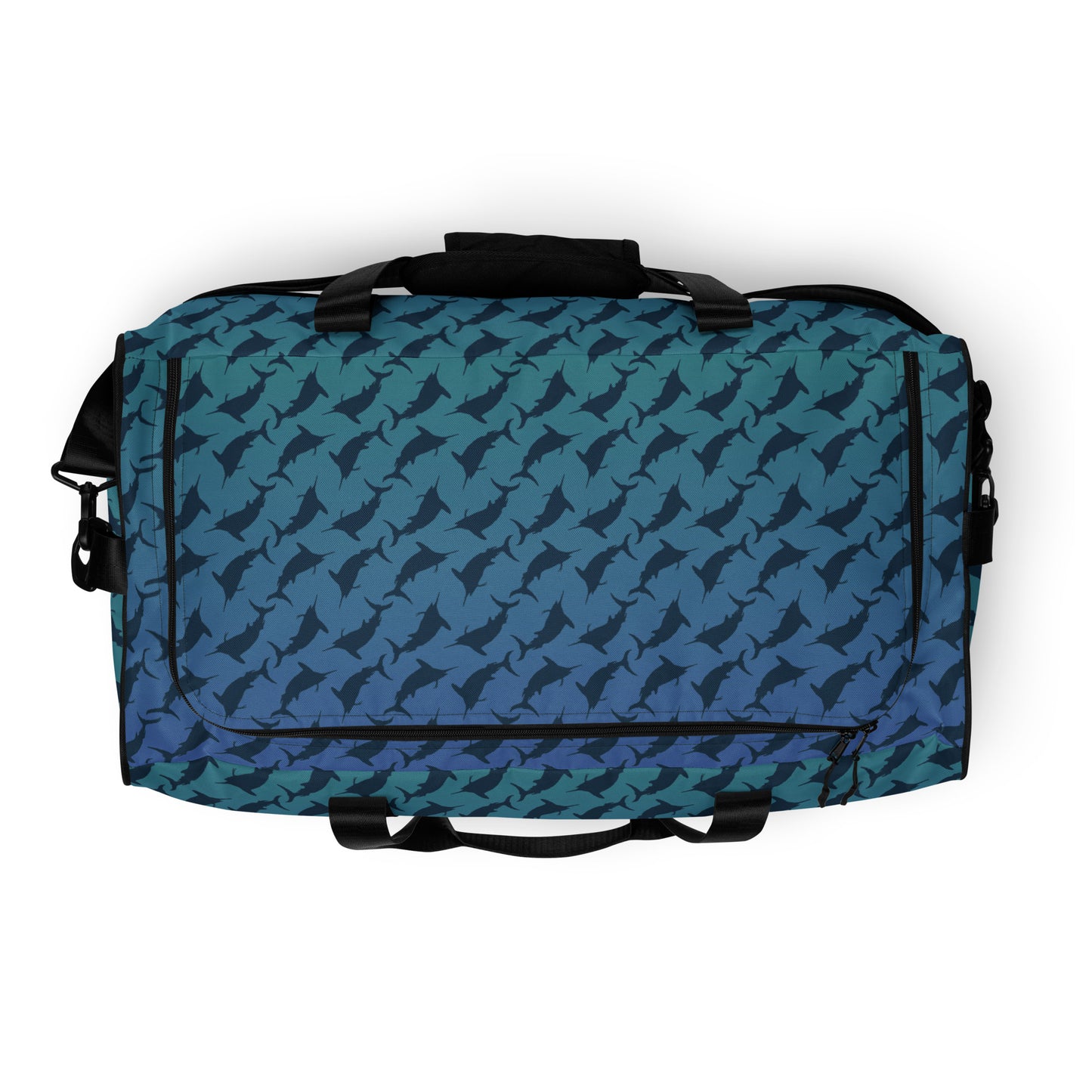 Blue Green Ombré Navy Marlin Duffle bag