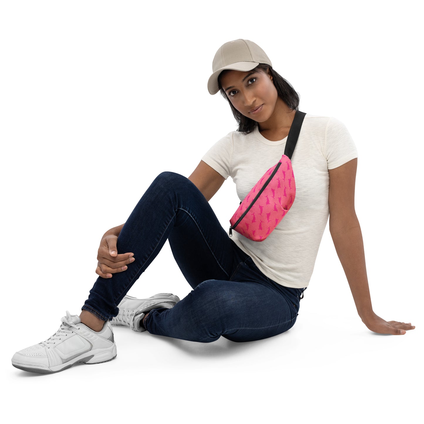 Pink Orange Pink Marlin Fanny Pack
