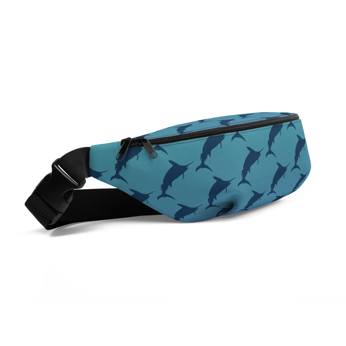 Blue Green Ombré navy marlin Fanny Pack