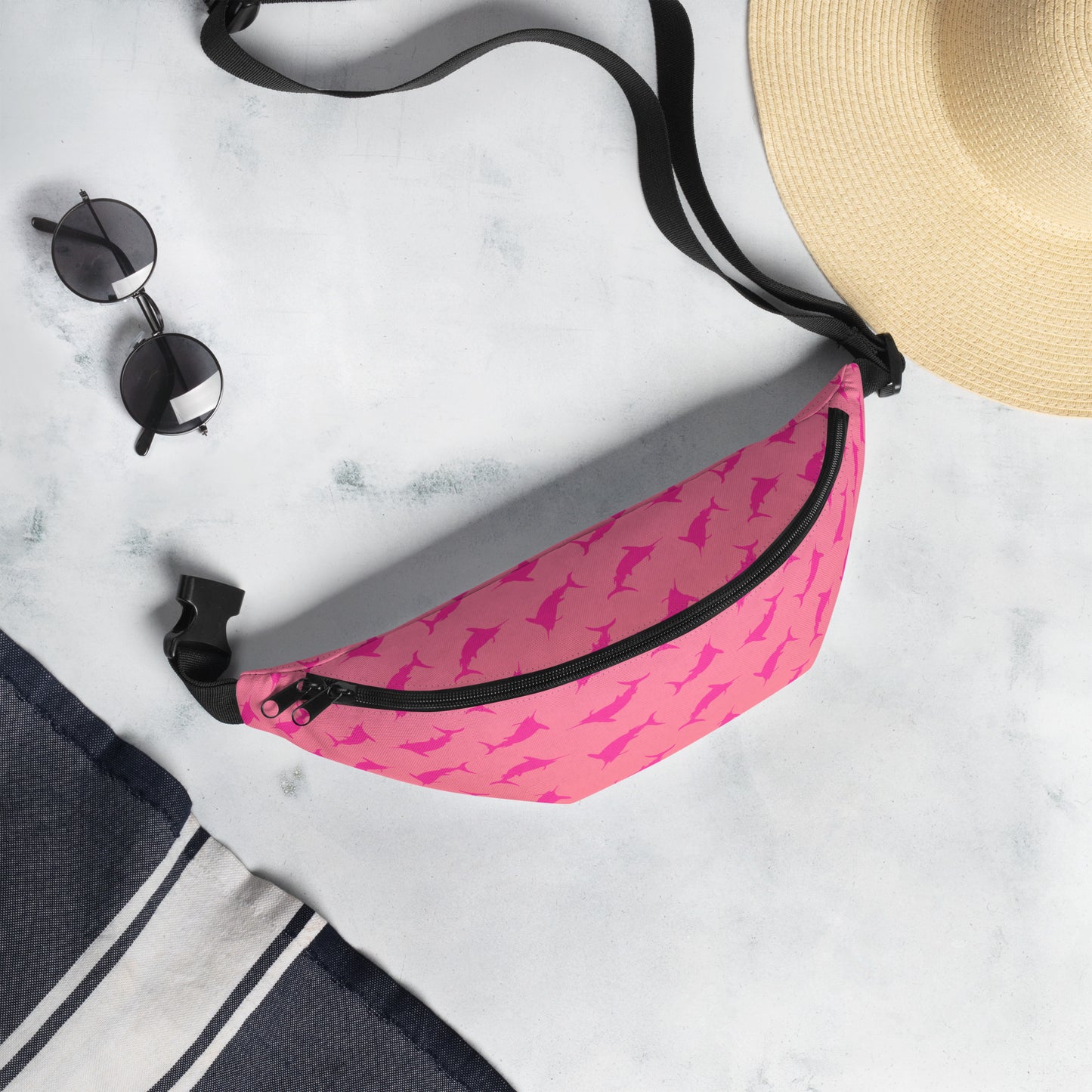 Pink Orange Pink Marlin Fanny Pack
