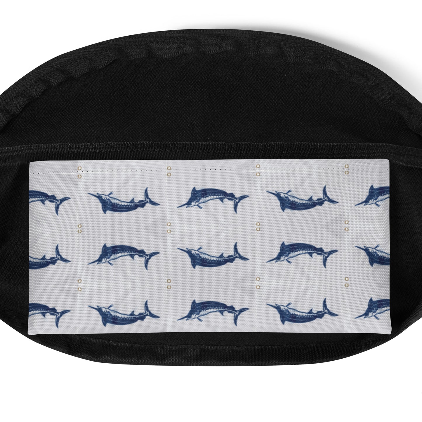 Hanging Laundry blue marlin Fanny Pack