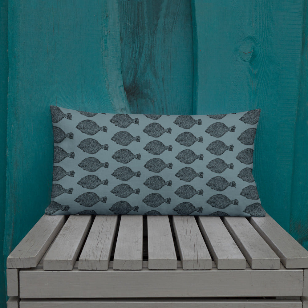 Etched flounder Premium Pillow