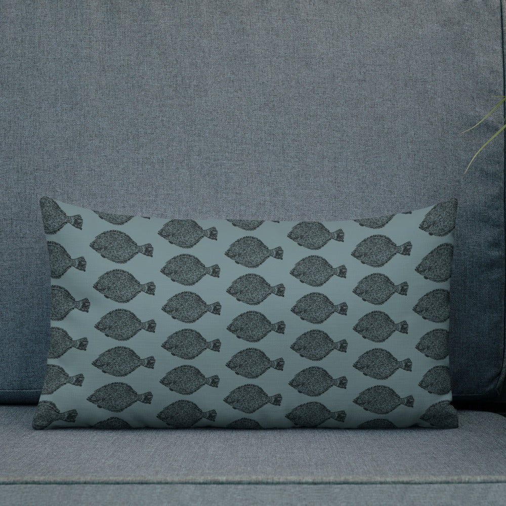 Etched flounder Premium Pillow