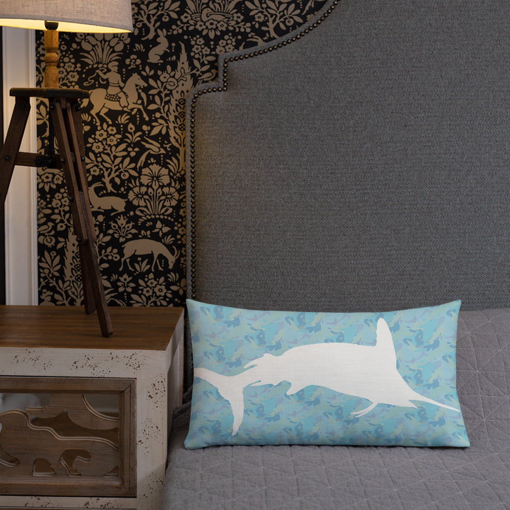Blue Ombré Navy Marlin Premium Pillow
