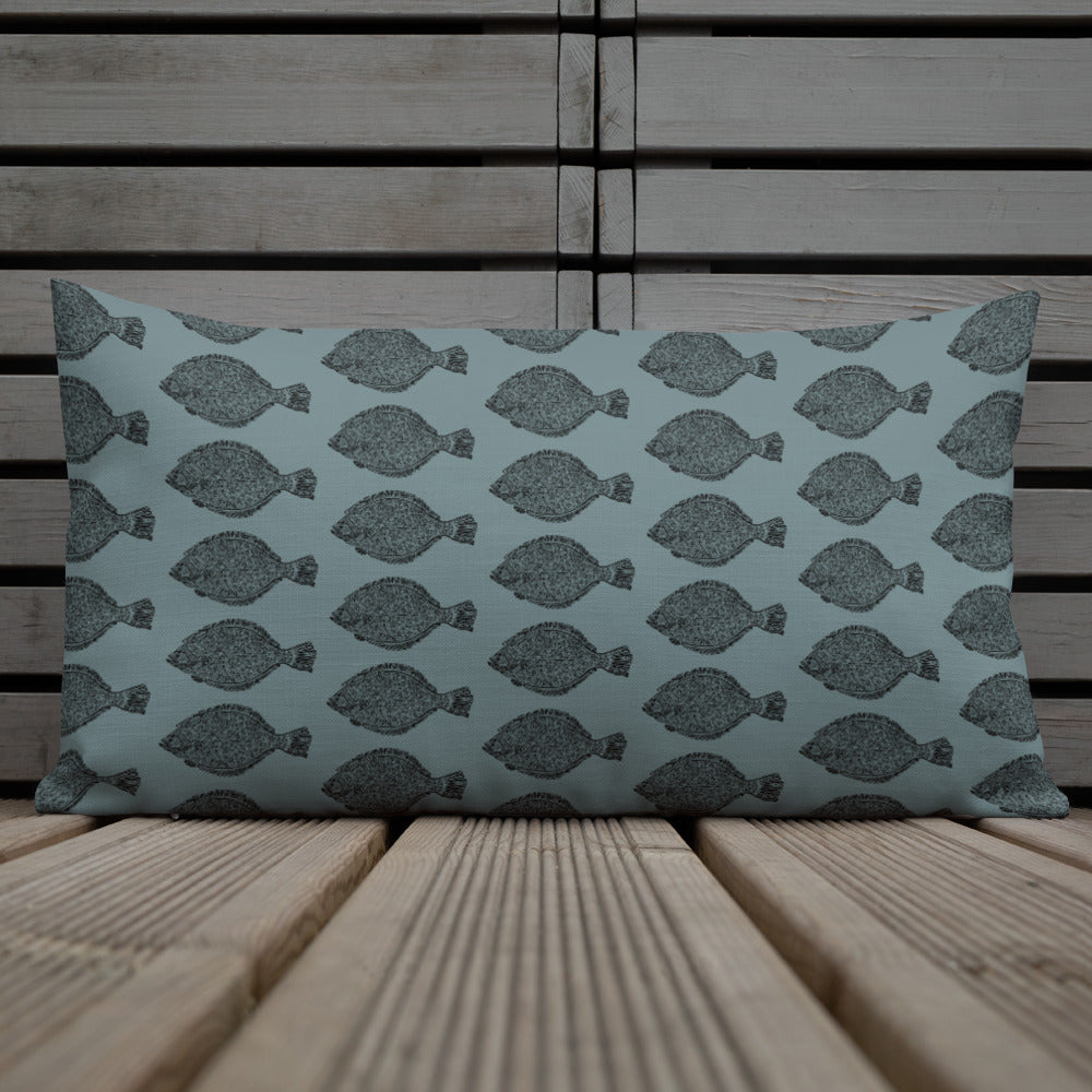 Etched flounder Premium Pillow