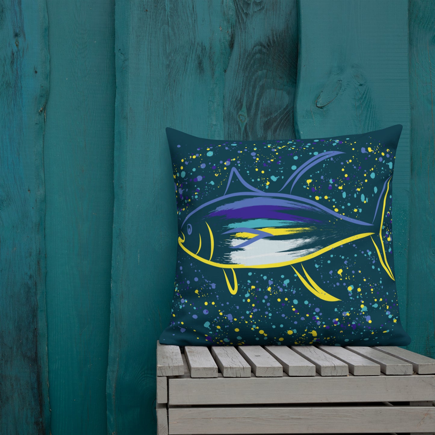 Tuna splatter Premium Pillow