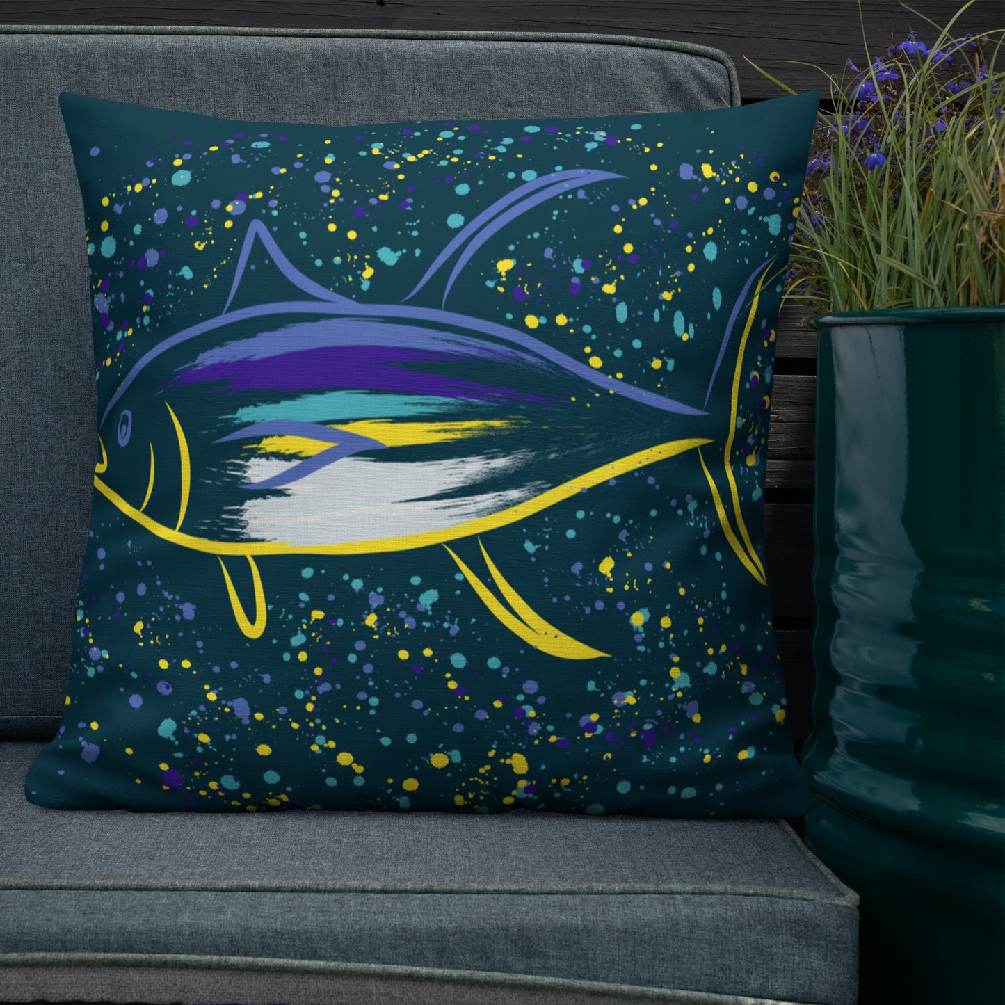 Tuna splatter Premium Pillow