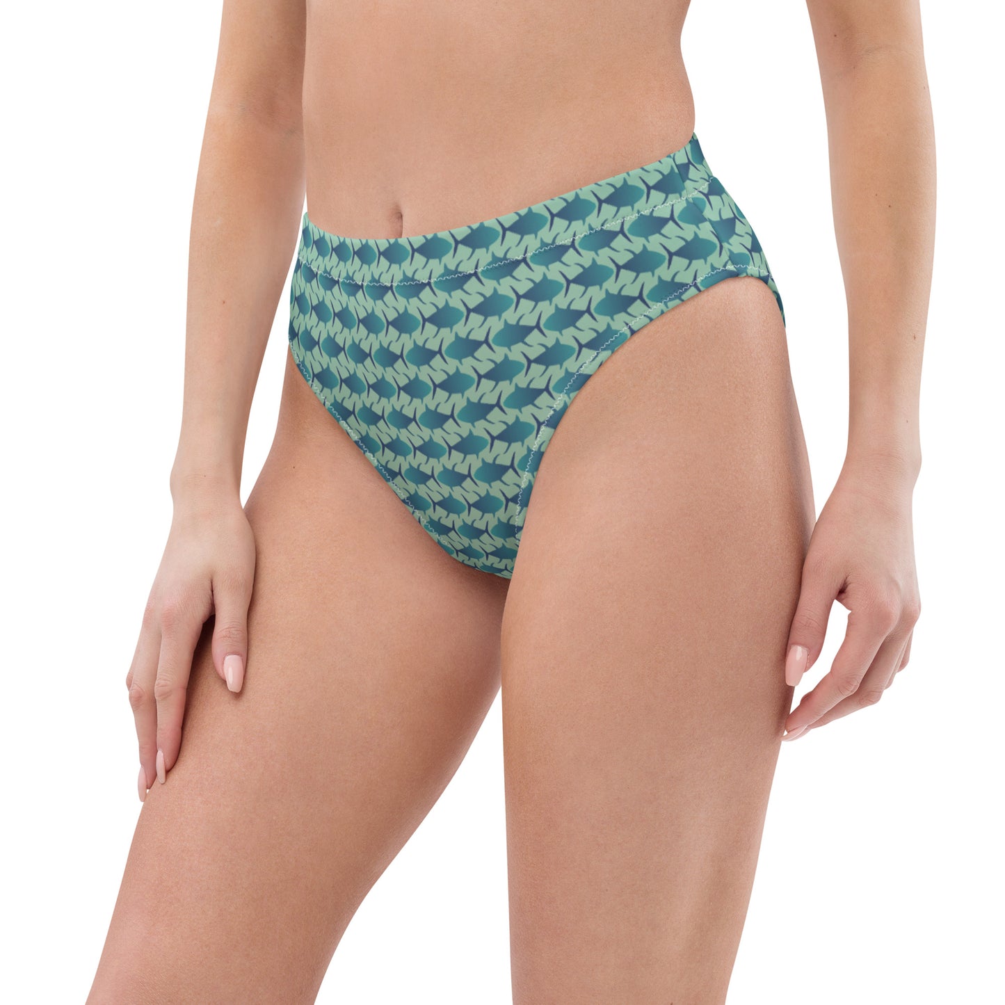 Ahi Allover Recycled high-waisted bikini bottom