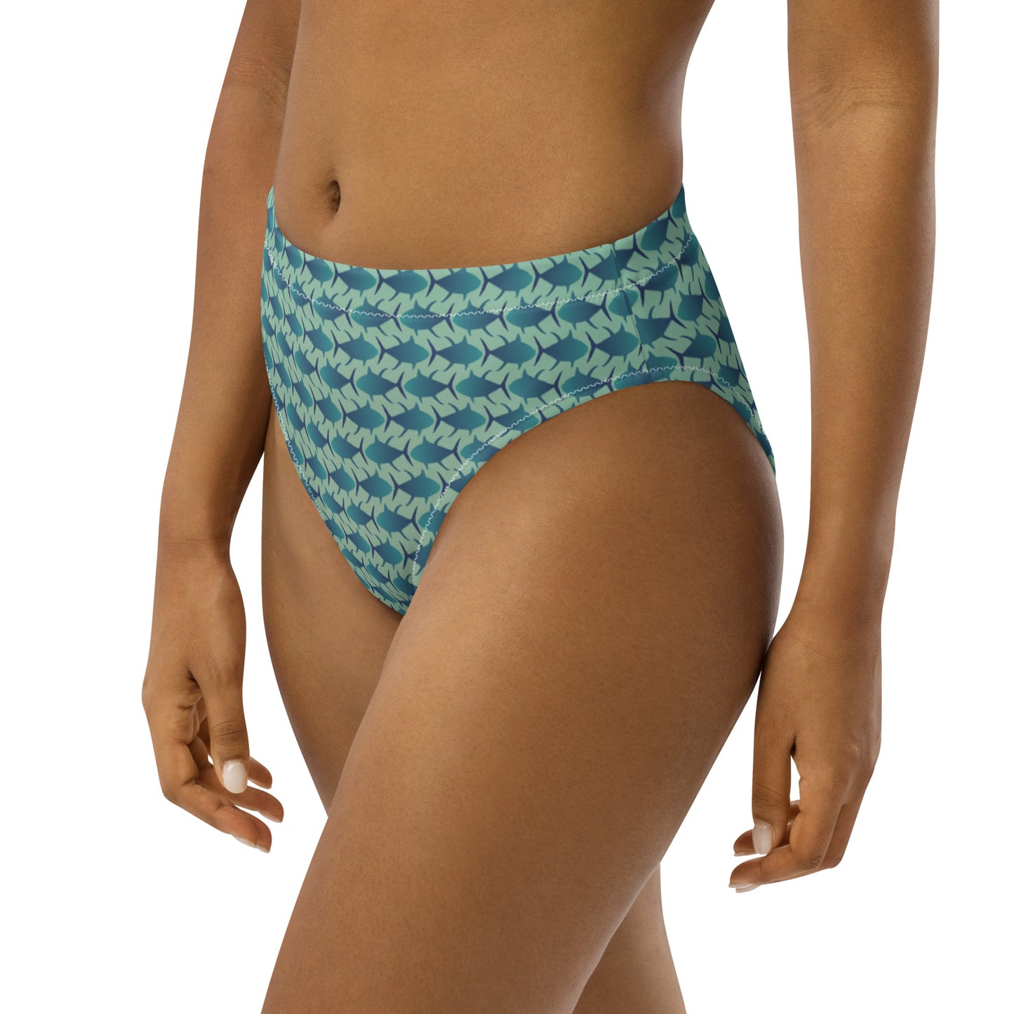 Ahi Allover Recycled high-waisted bikini bottom