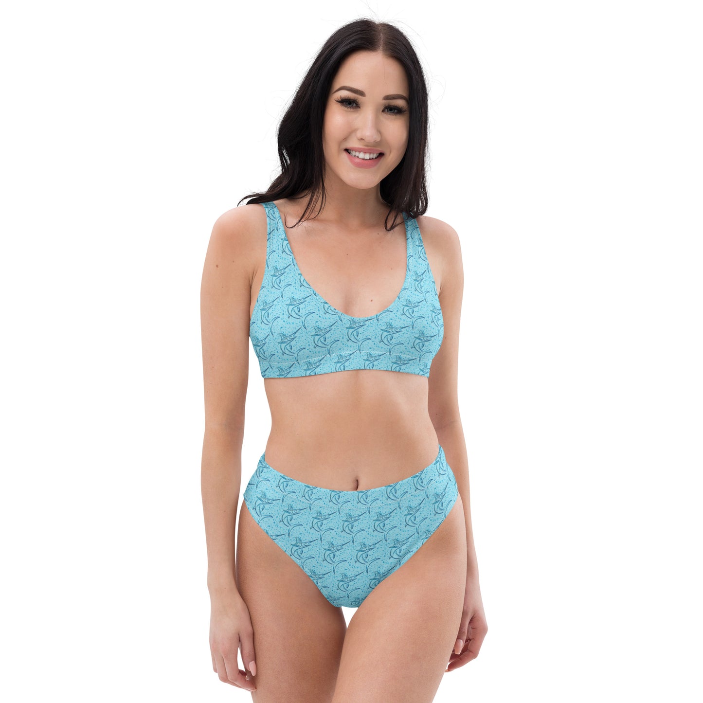 Marlin Splatter Recycled high-waisted bikini