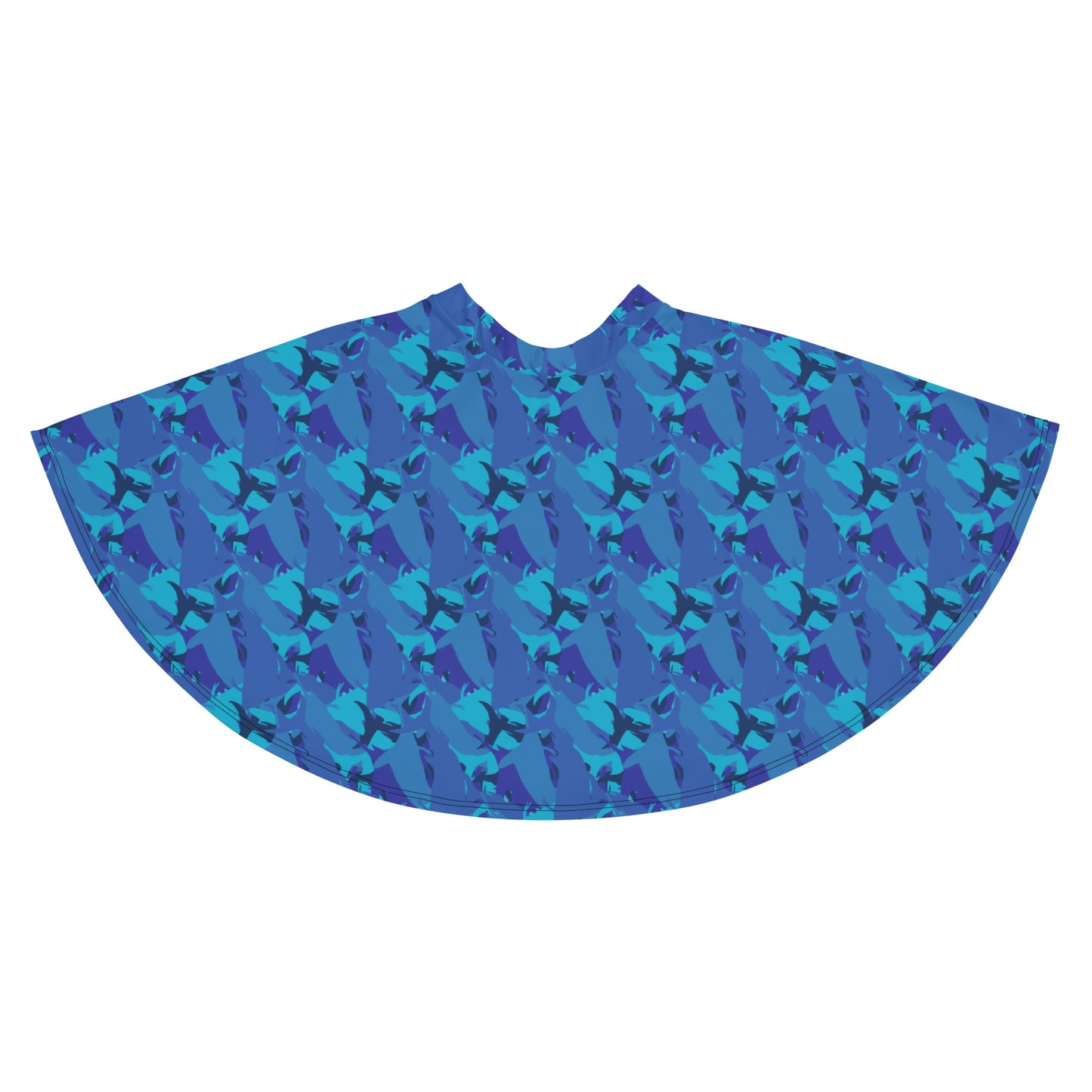 Blue marlin camo Skater Skirt