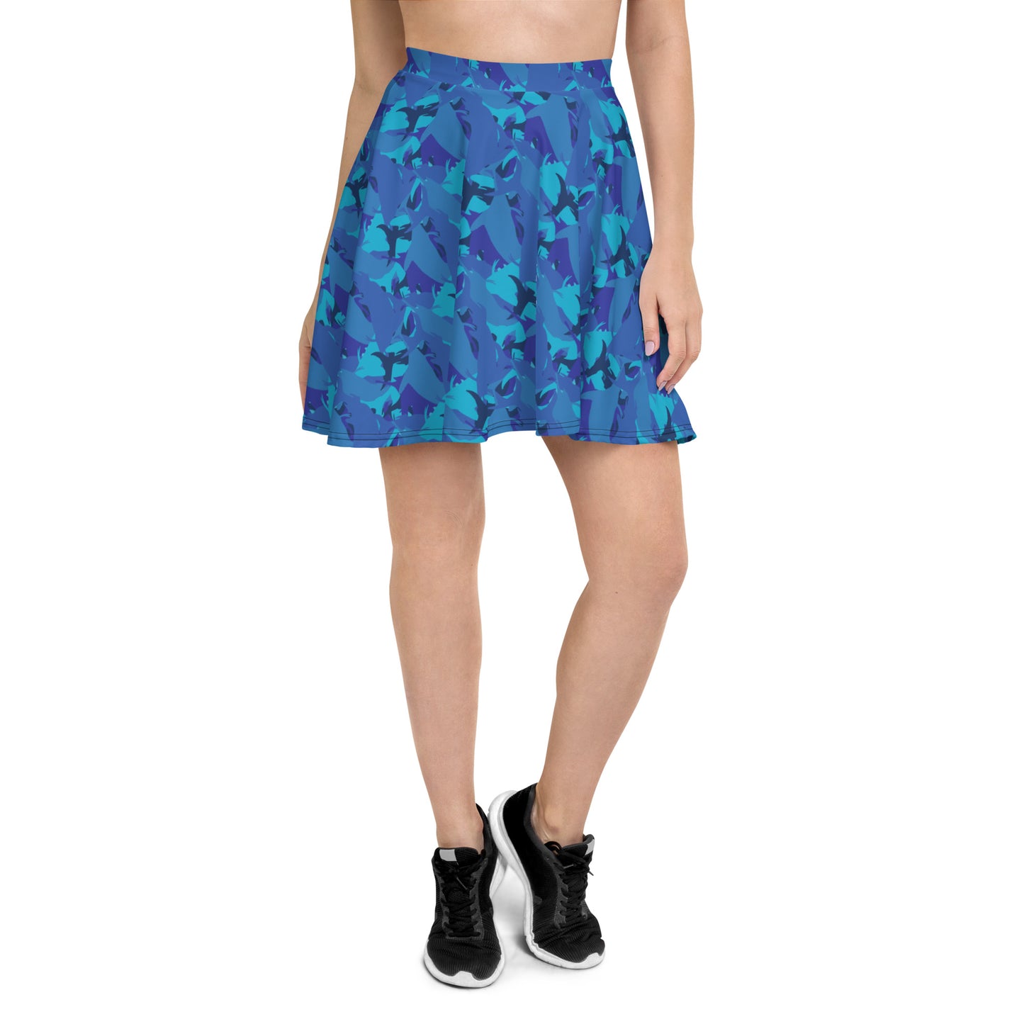 Blue marlin camo Skater Skirt