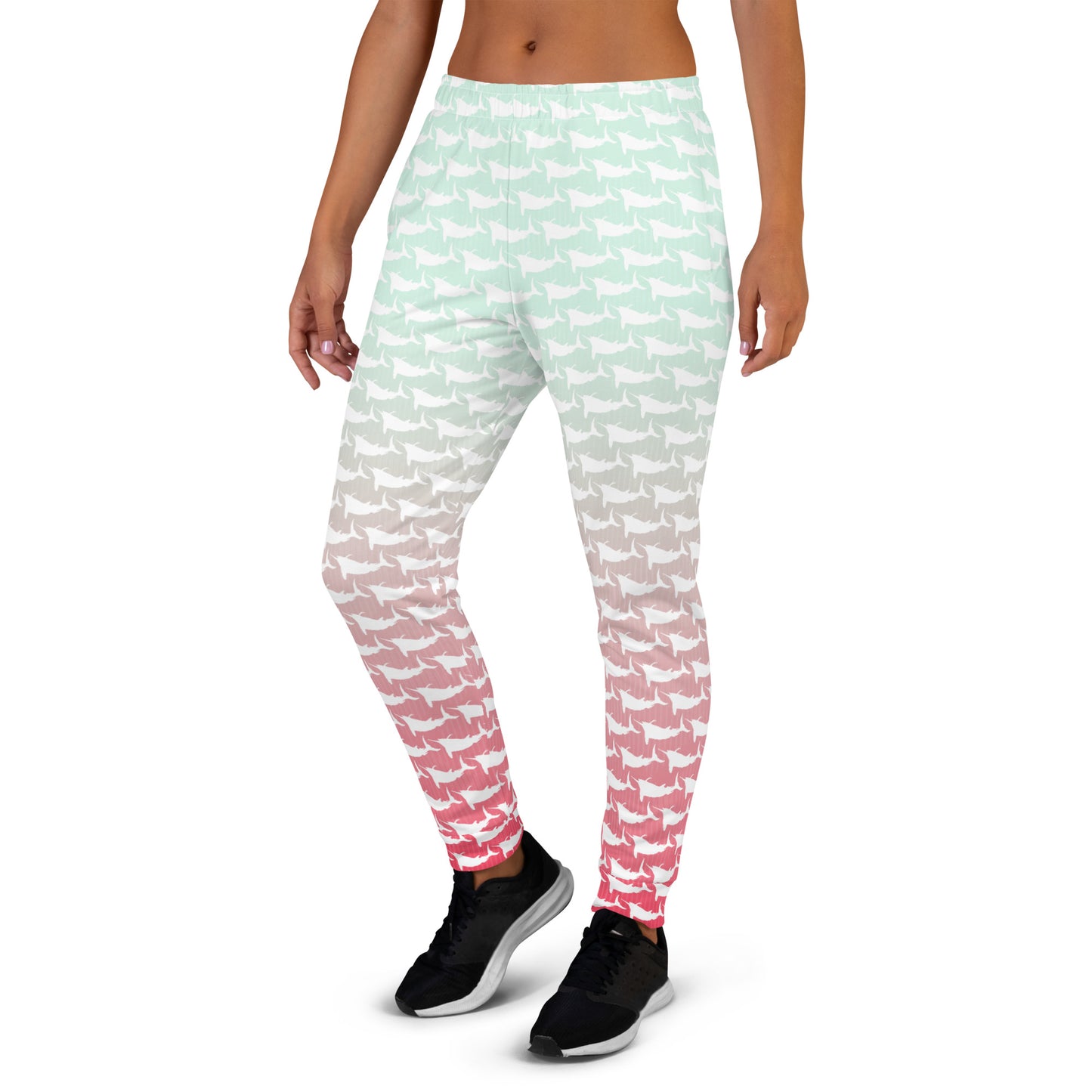 Watermelon ombre white marlin Women's Joggers