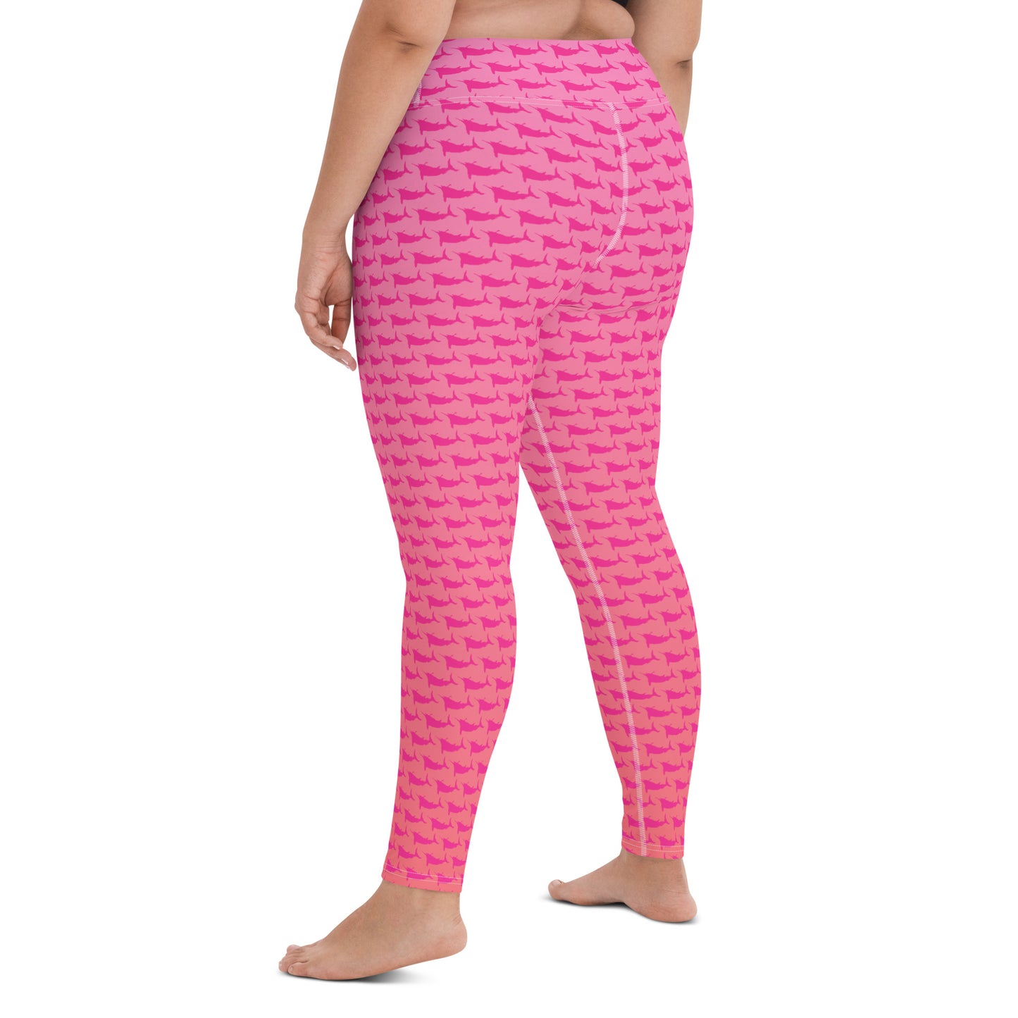 Sunset pink marlin ombre Yoga Leggings