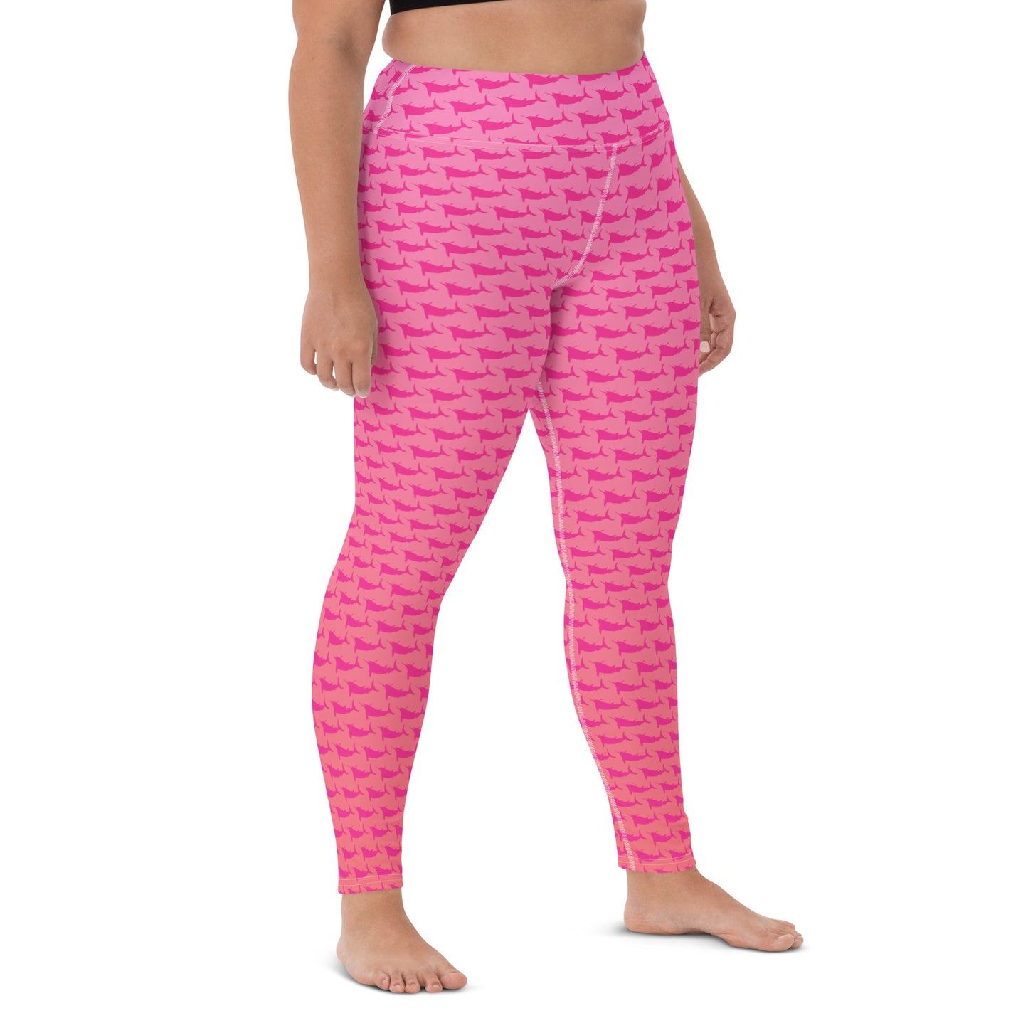 Sunset pink marlin ombre Yoga Leggings